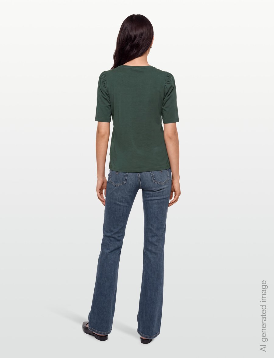 FREE/QUENT - FQFENJA-TEE-PUFF - t-shirts - deep forest - 4