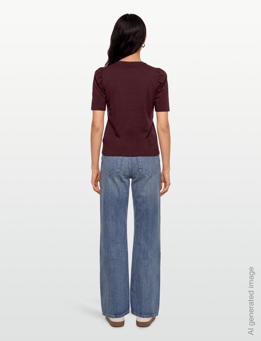 FREE/QUENT - FQFENJA-TEE-PUFF - t-shirts - port royale - 4