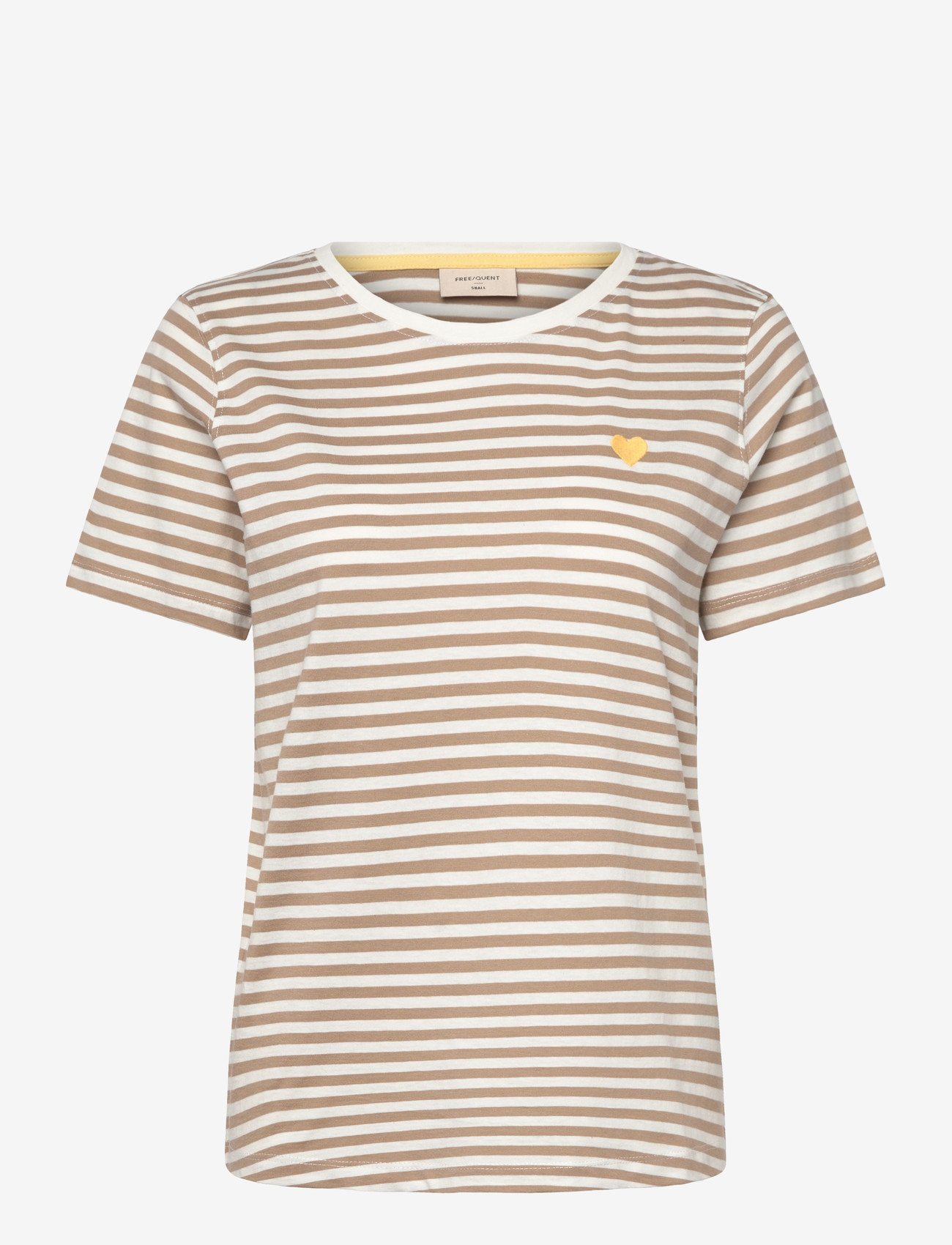 FREE/QUENT - FQMIAN-TEE - t-shirts - star off-white w. silver mink - 1