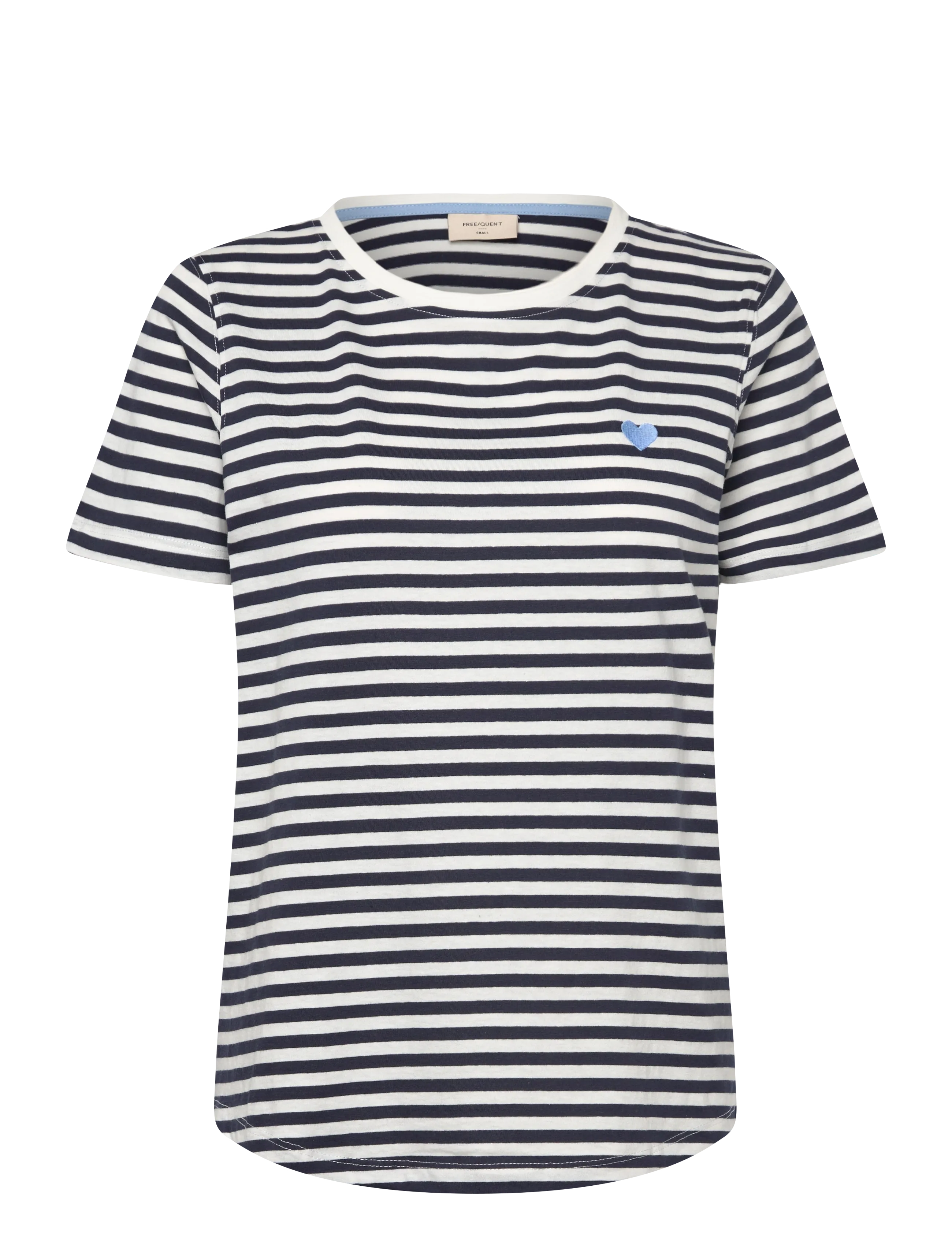 FREE/QUENT FQMIAN-TEE - T-shirts & tops - STAR OFF-WHITE W. NAVY BLAZER / navy