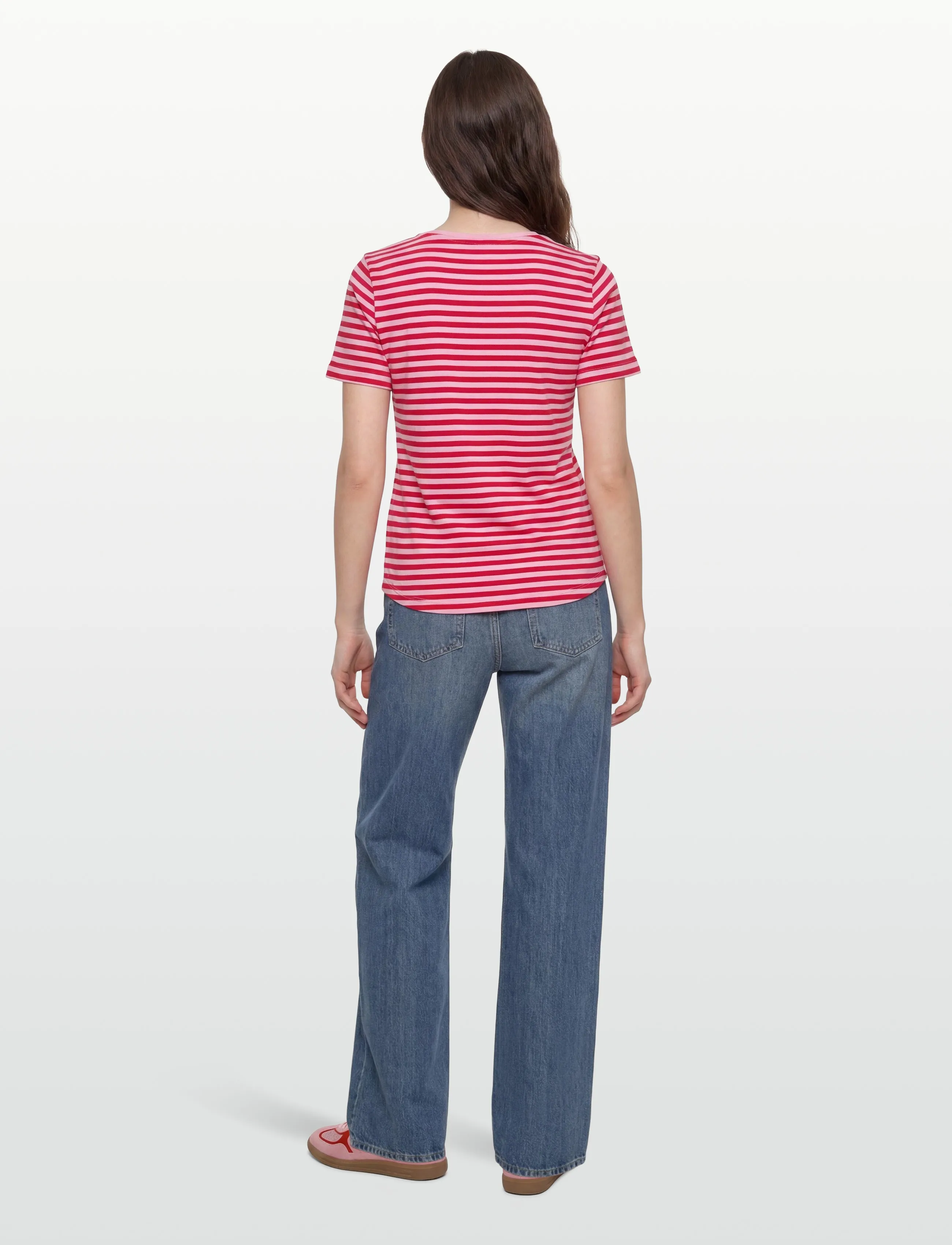 FREE/QUENT - FQMIAN-TEE - t-shirts - sweet lilac w. true red - 4