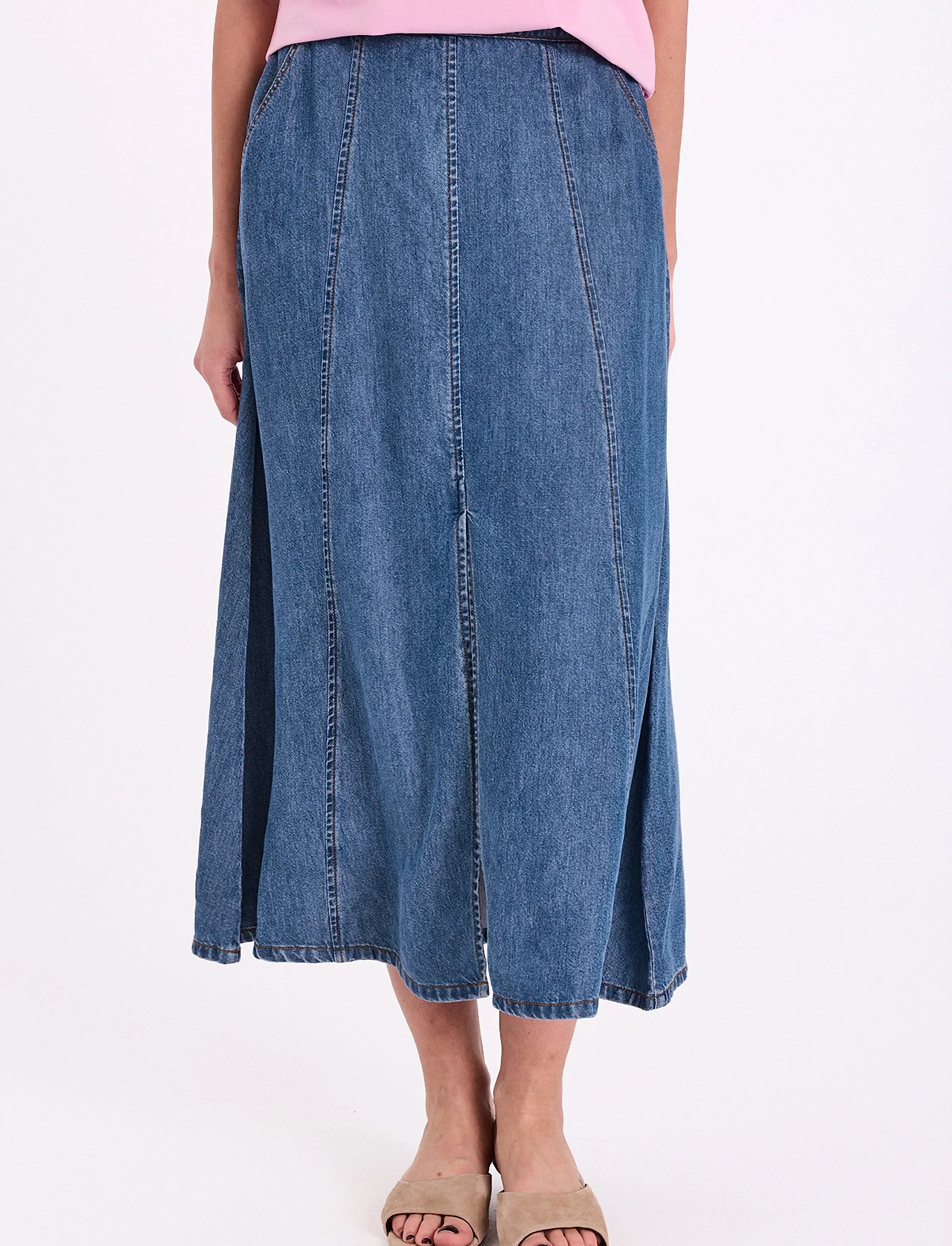 FREE/QUENT - FQMILO-SKIRT - jeansröcke - medium blue denim - 3