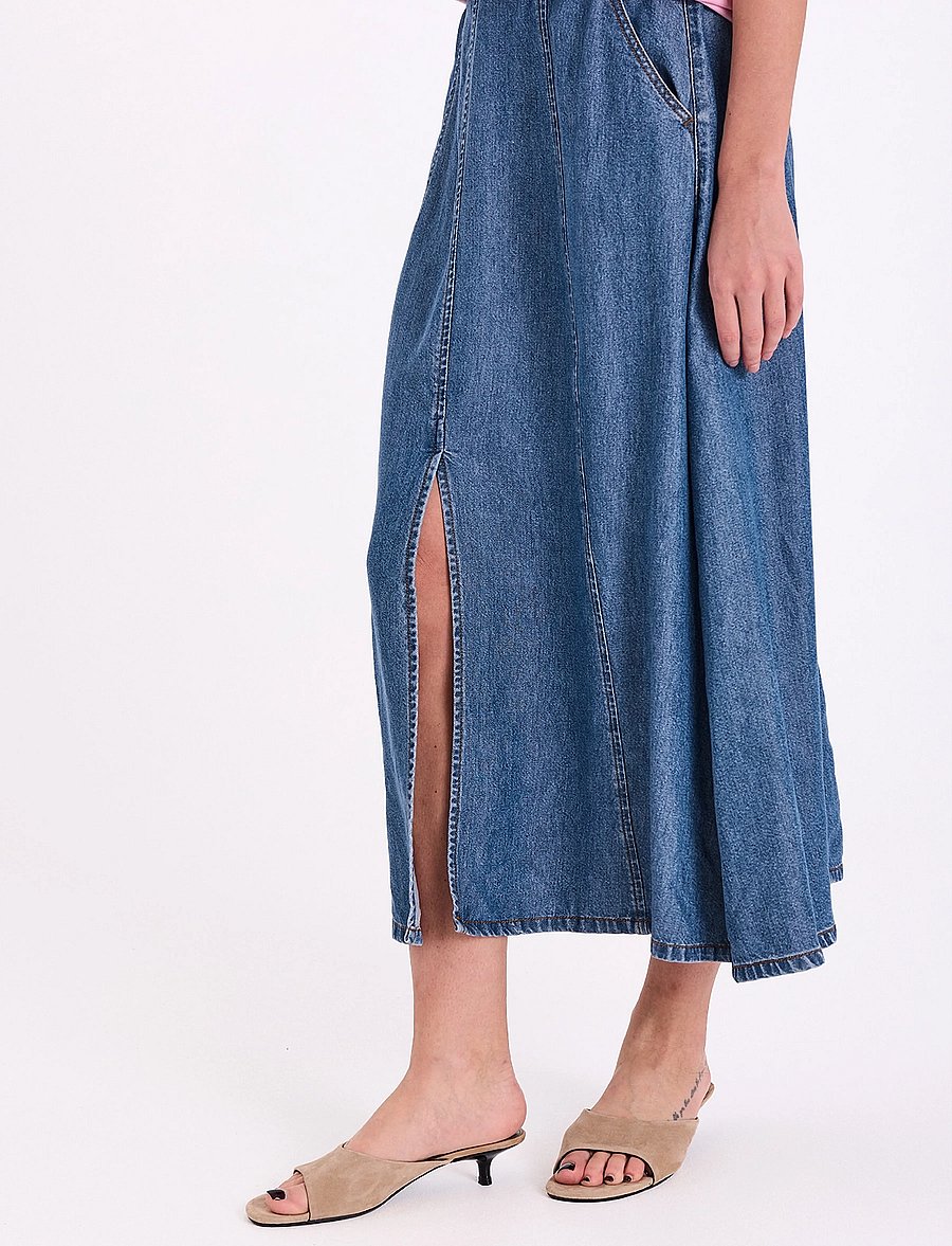 FREE/QUENT - FQMILO-SKIRT - denim skirts - medium blue denim - 4