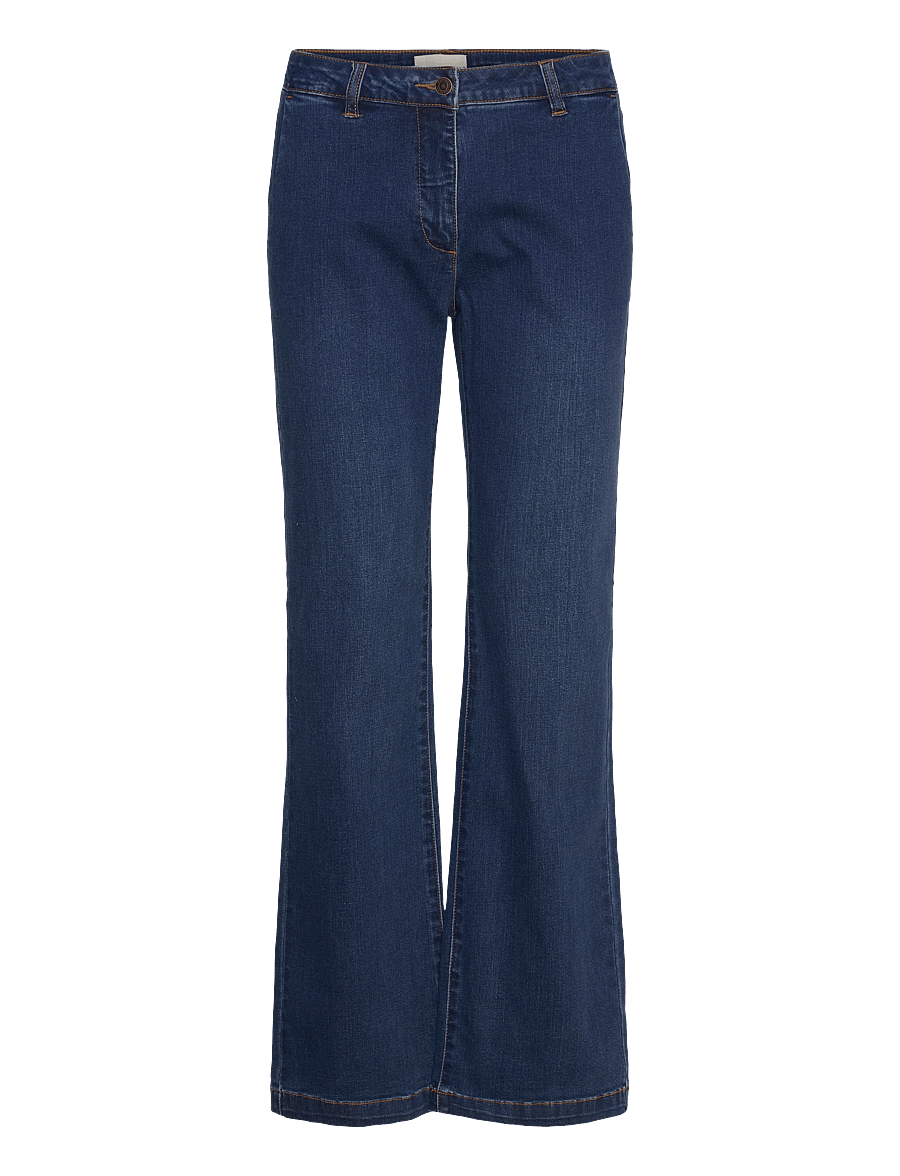 FREE/QUENT - FQISADORA-PANTS - alt laienevad teksad - medium blue denim - 0