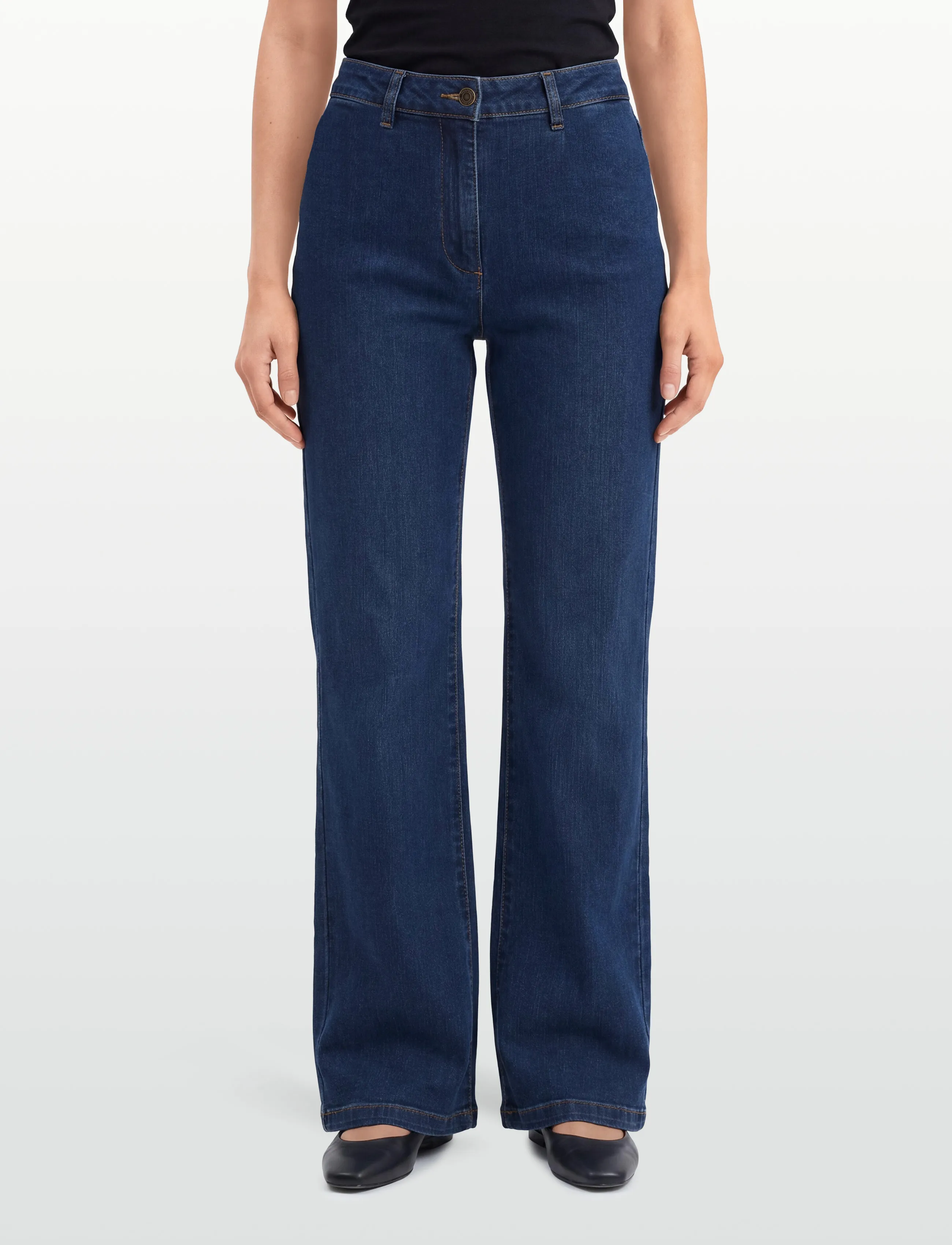 FREE/QUENT - FQISADORA-PANTS - alt laienevad teksad - medium blue denim - 3