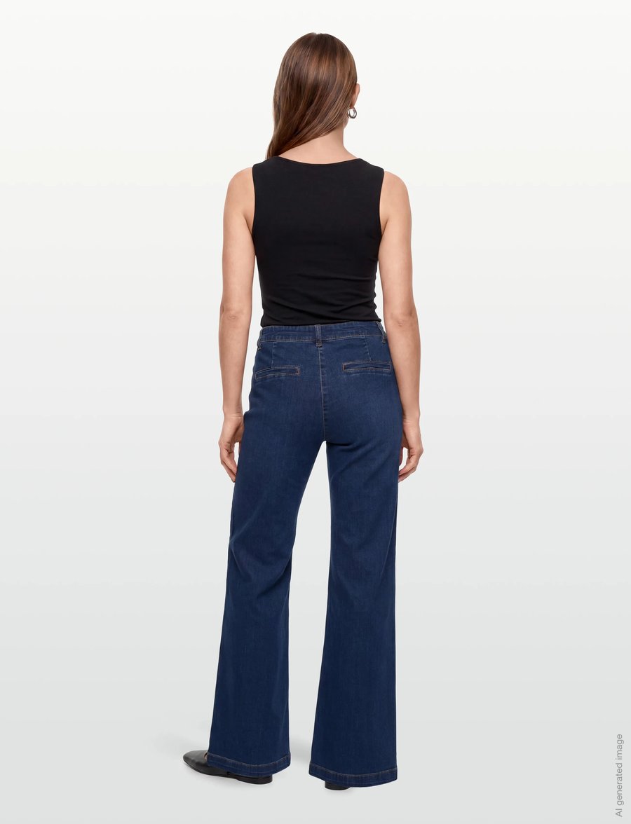 FREE/QUENT - FQISADORA-PANTS - bootcut jeans - medium blue denim - 4
