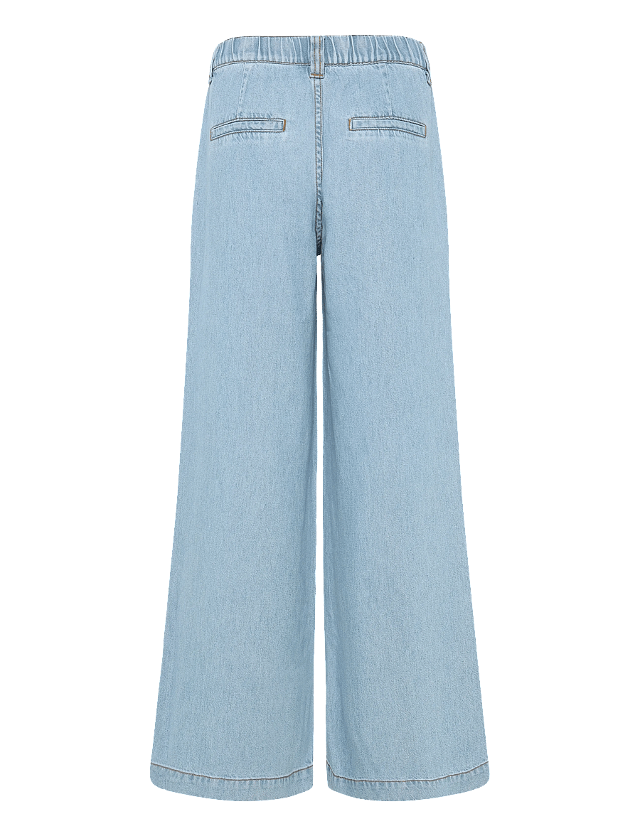 FREE/QUENT - FQMILO-PANTS - laia säärega teksad - light blue denim - 1
