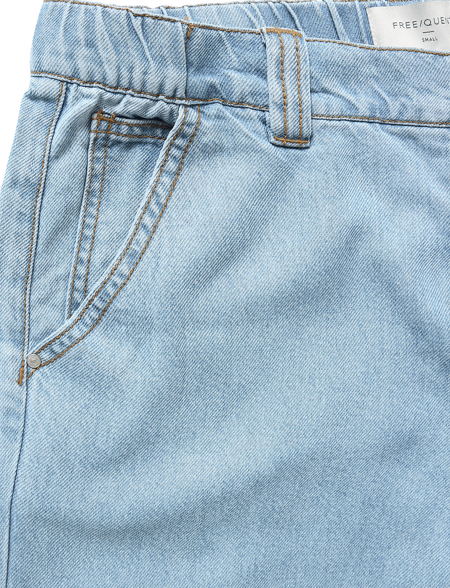 FREE/QUENT - FQMILO-PANTS - laia säärega teksad - light blue denim - 2
