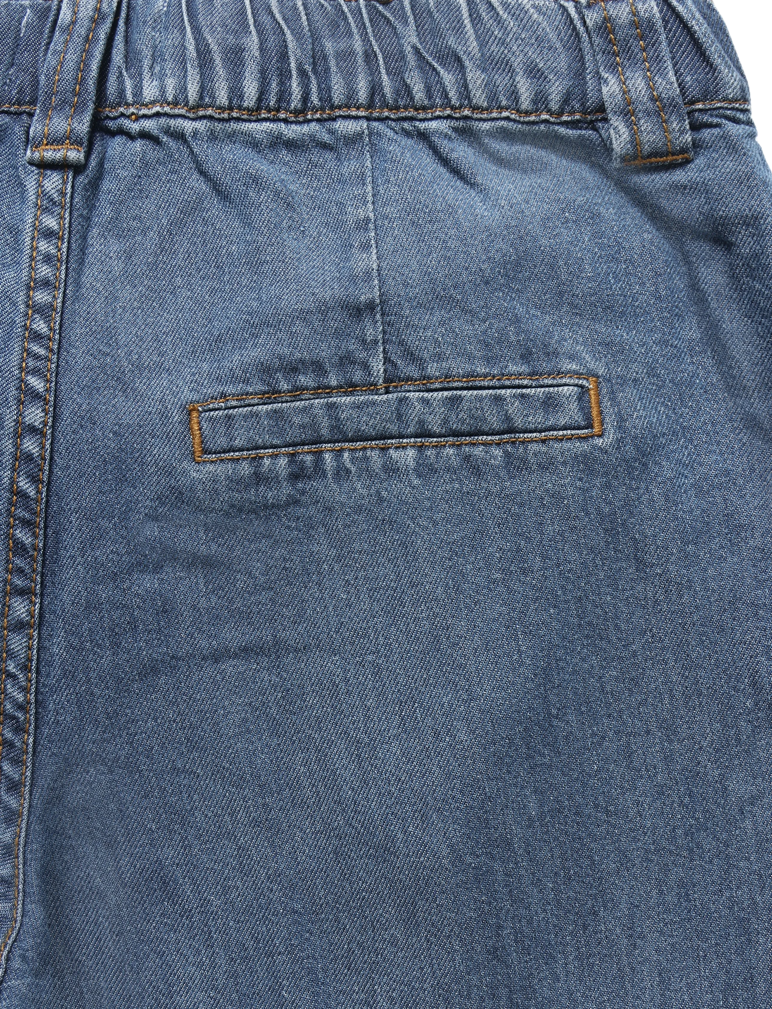 FREE/QUENT - FQMILO-PANTS - hosen mit weitem bein - medium blue denim - 5