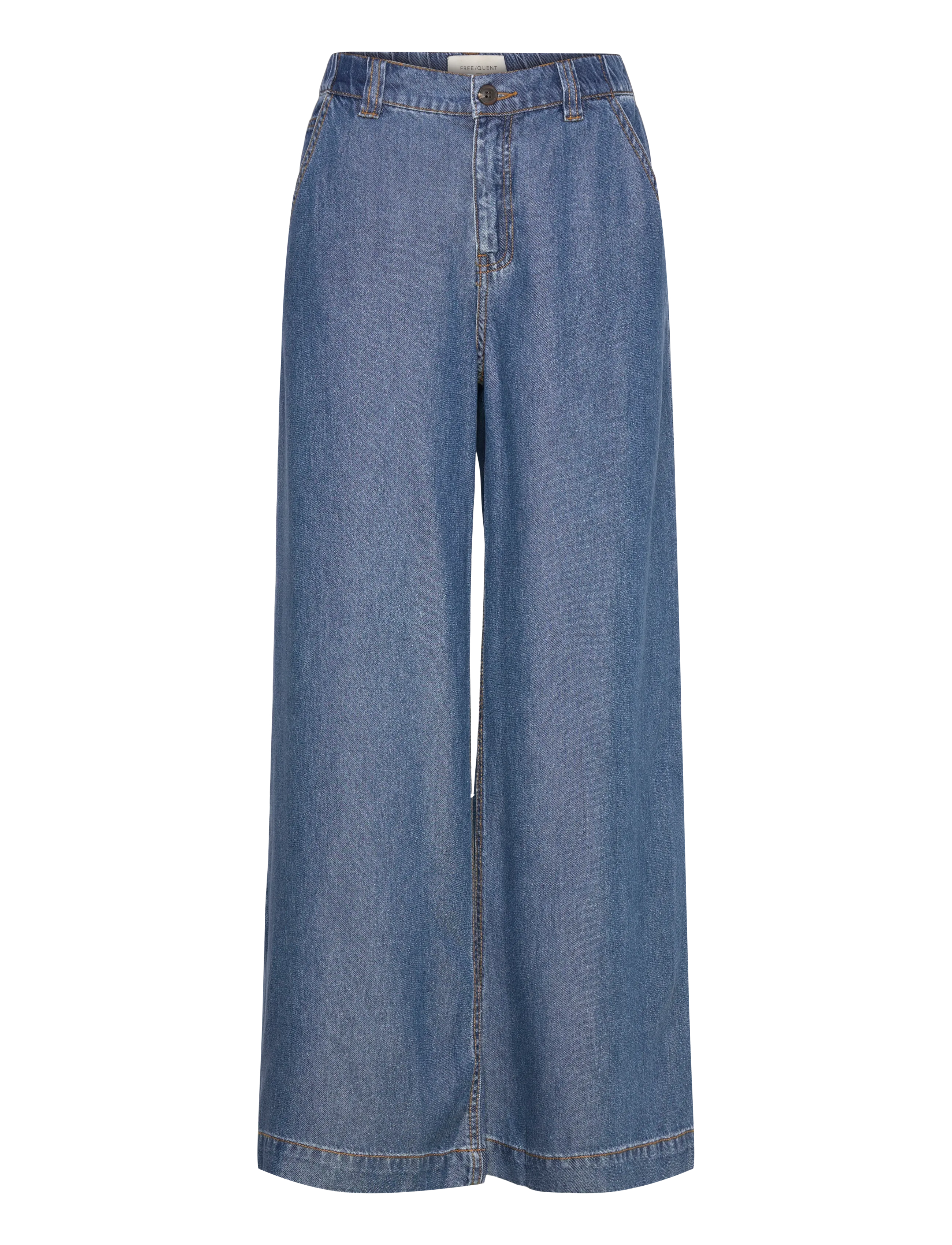 FREE/QUENT FQMILO-PANTS - Tøj - MEDIUM BLUE DENIM / blue