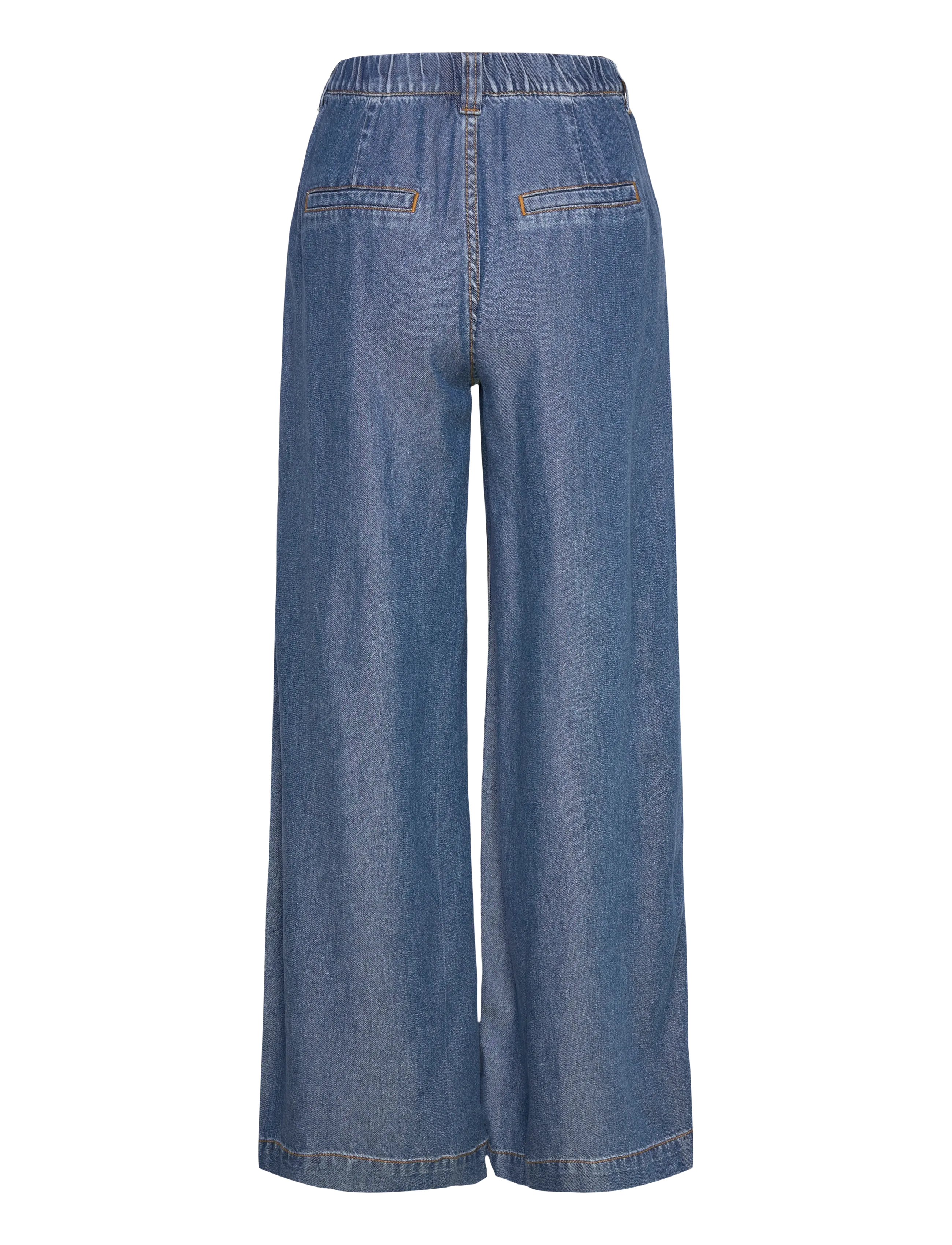 FREE/QUENT - FQMILO-PANTS - broeken met wijde pijpen - medium blue denim - 2