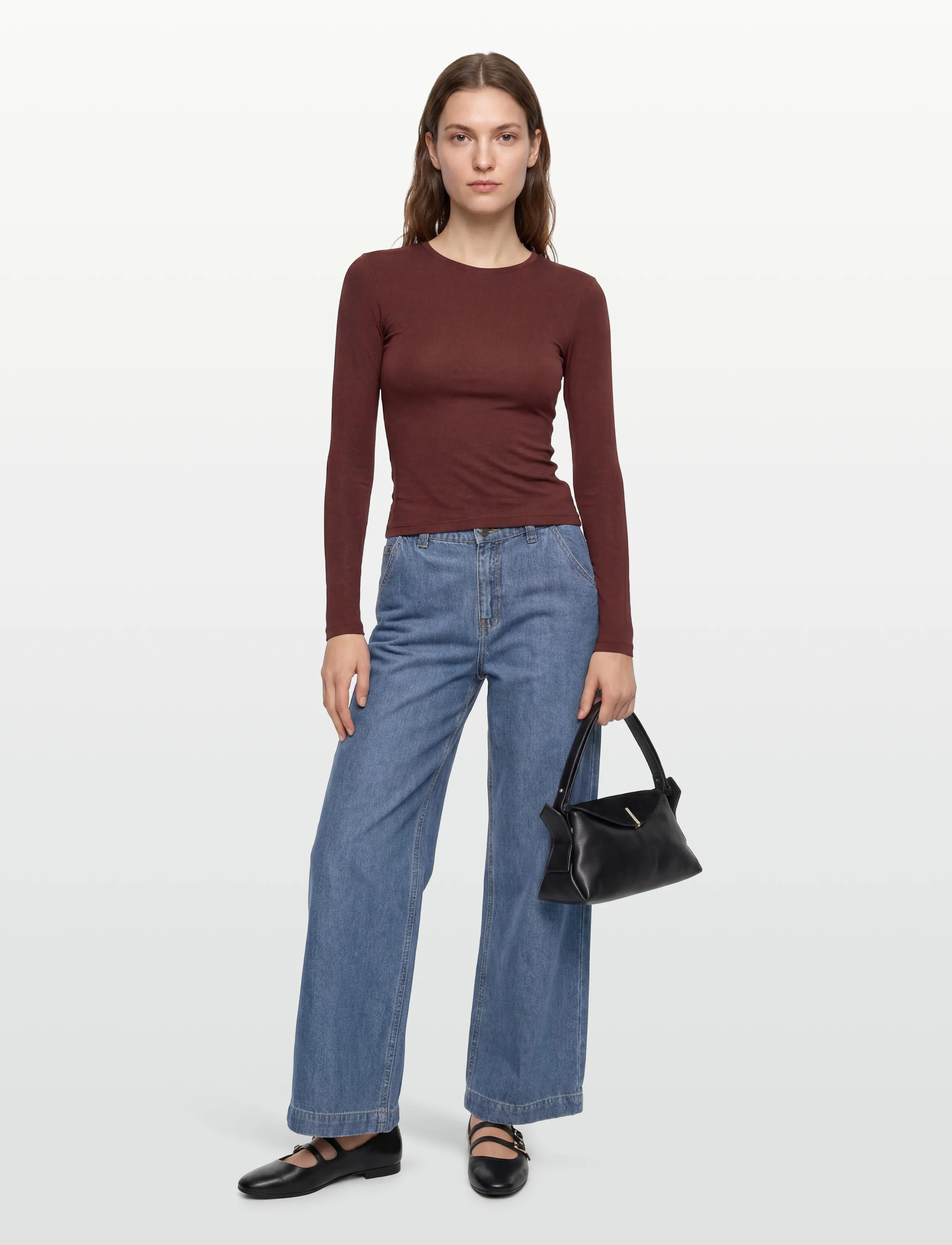 FREE/QUENT Fqmilo-Pants, Kvinder, Vide Jeans, Blå, Str: S