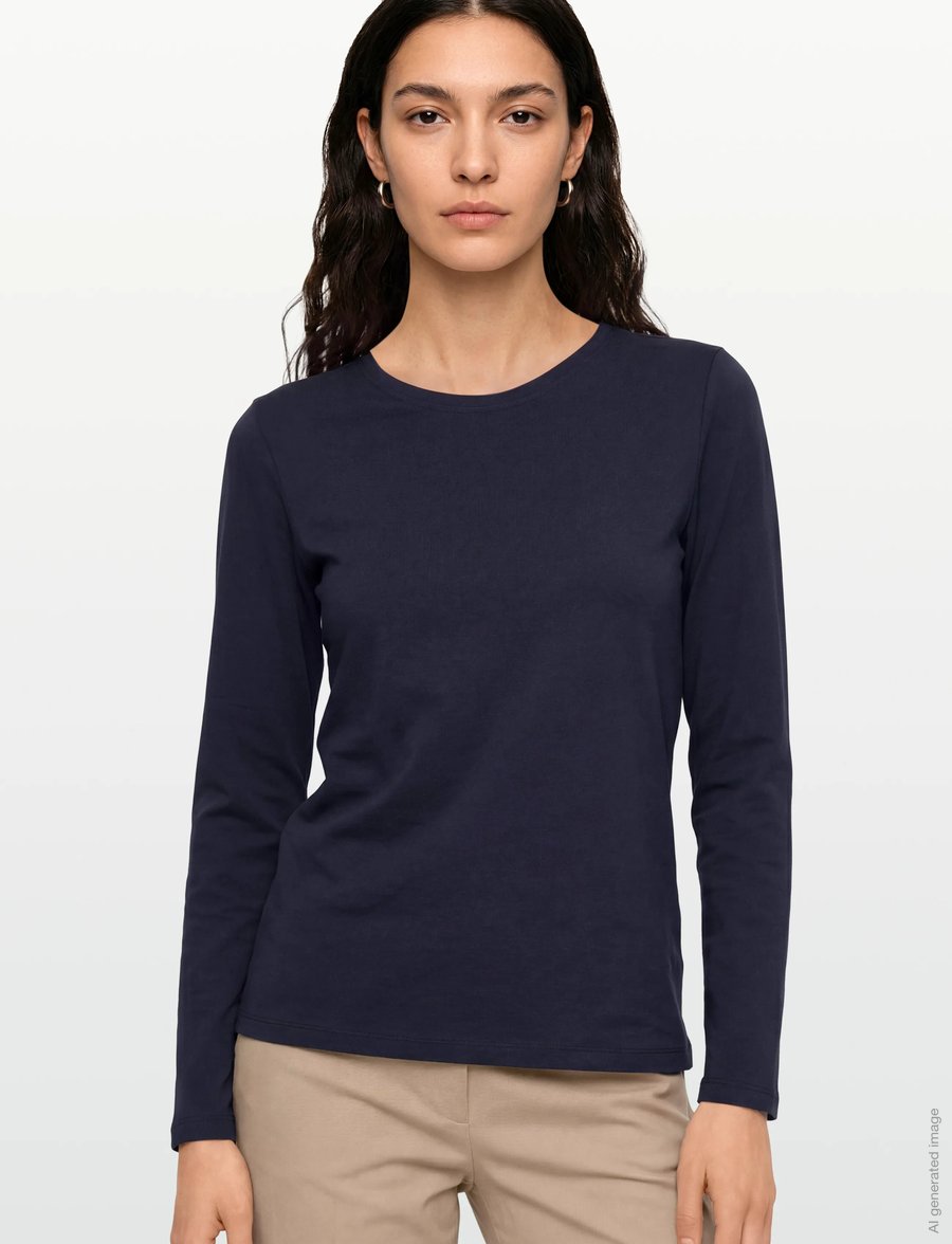 FREE/QUENT - FQFENJA-TEE - palaidinukės ilgomis rankovėmis - navy blazer - 3