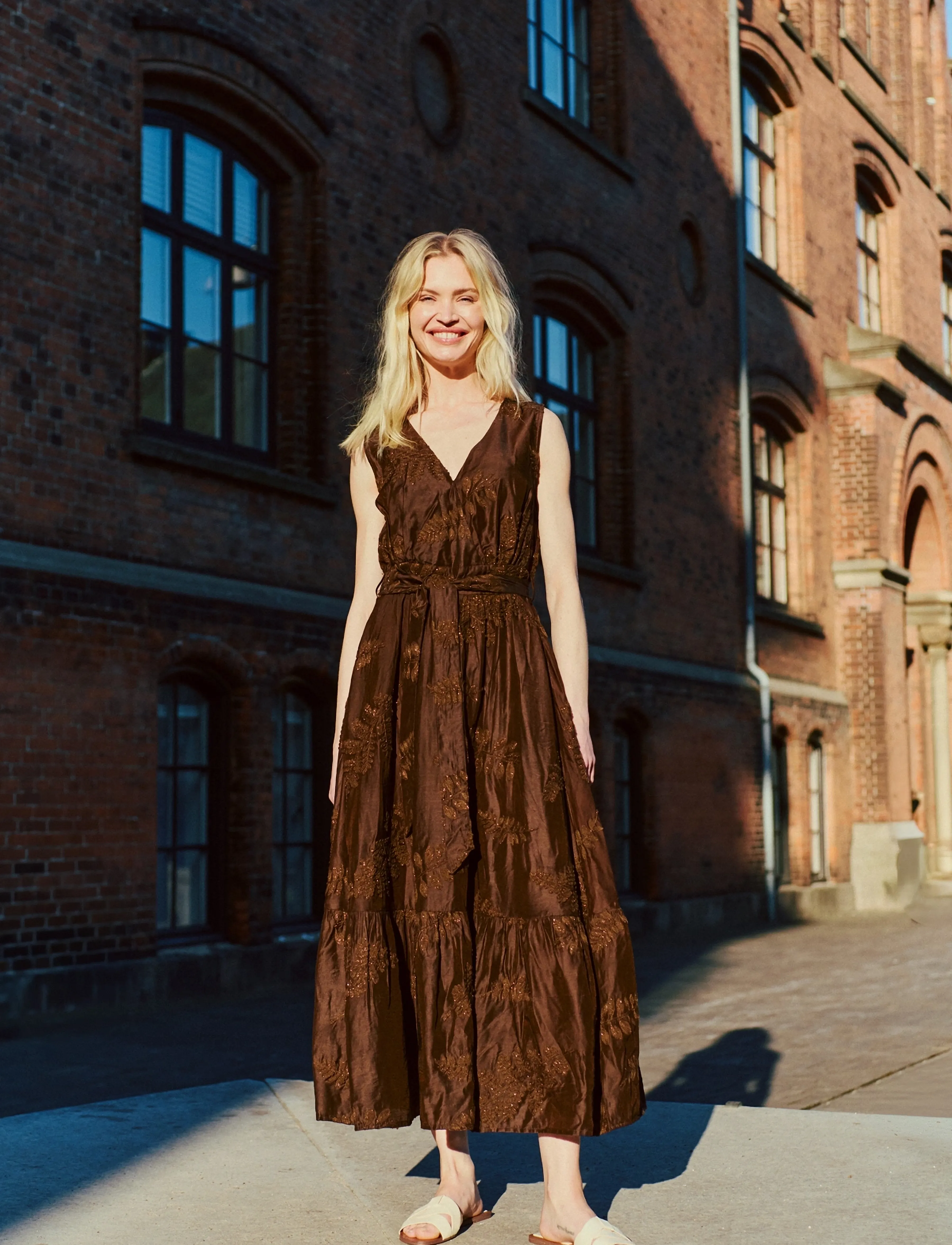 FREE/QUENT Fqvaca-Dress, S, Dresses, Braun - Maxi Dress, Frauen
