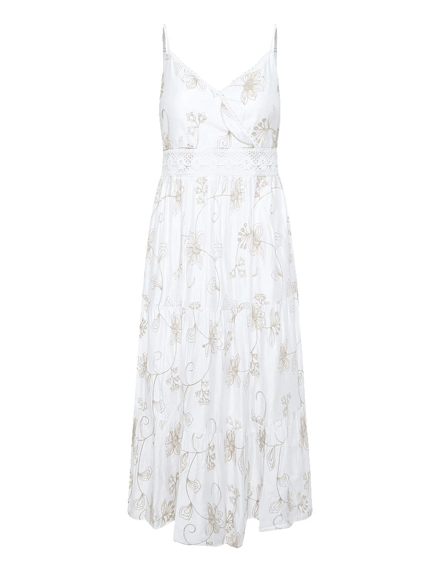 FREE/QUENT - FQJOLA-DRESS - brilliant white w. moonbeam - 1