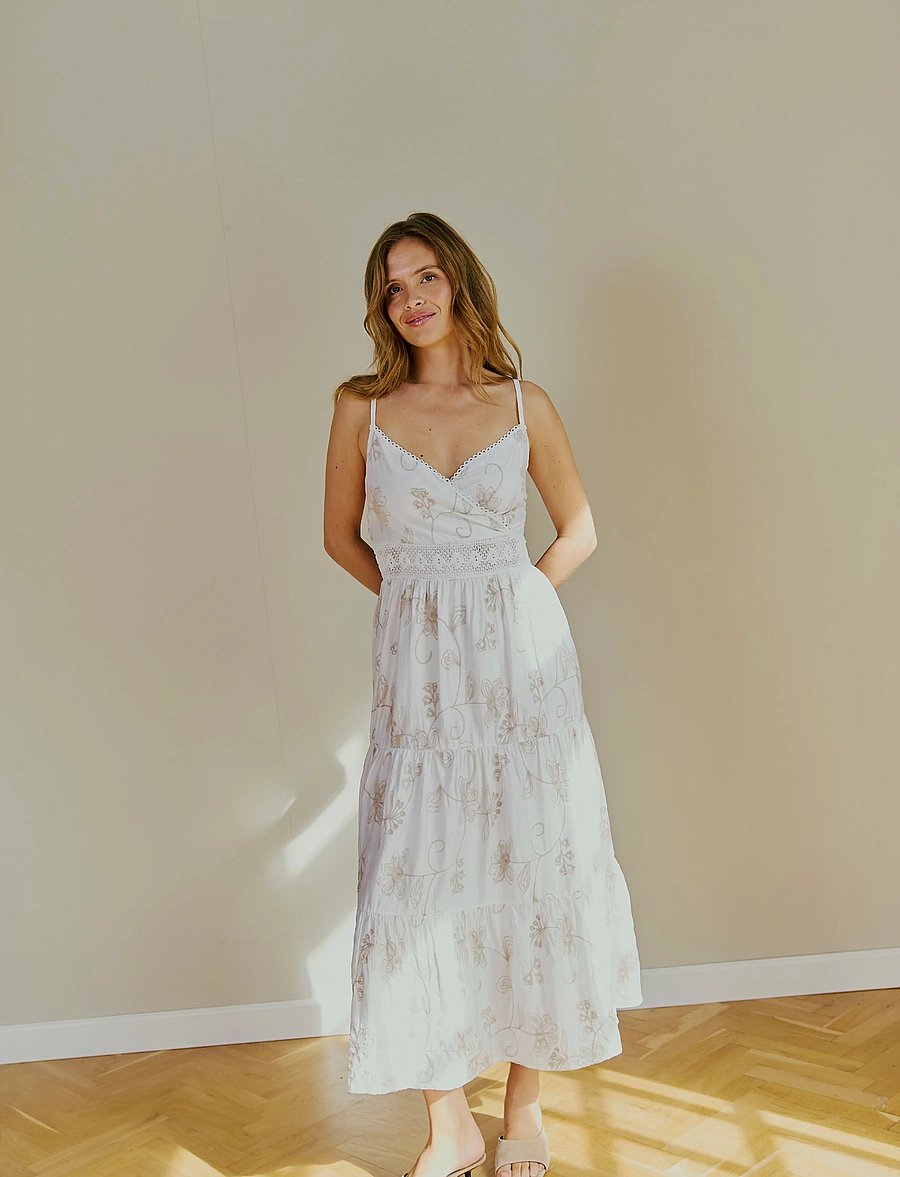 FREE/QUENT - FQJOLA-DRESS - brilliant white w. moonbeam - 3