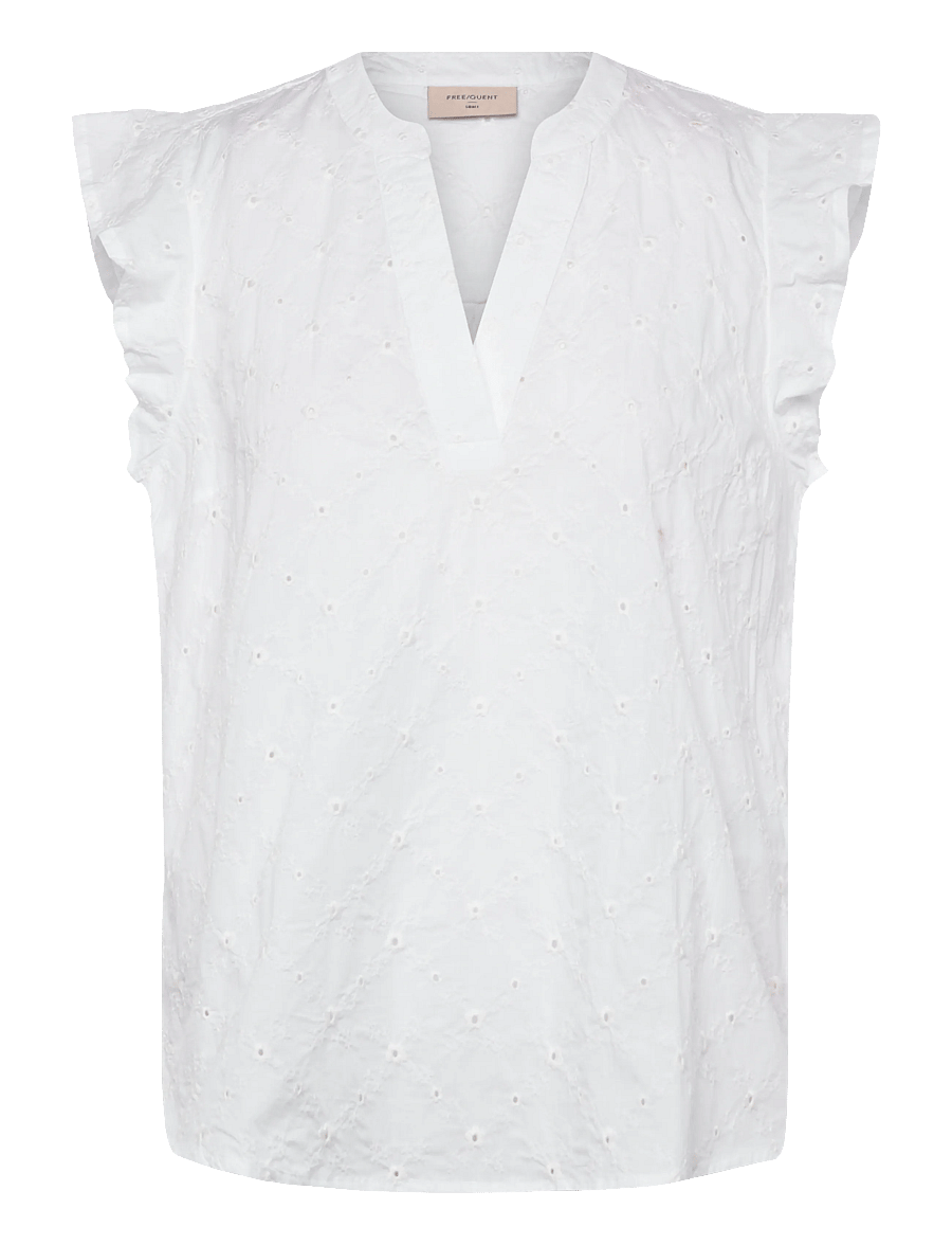 FREE/QUENT - FQALISA-BLOUSE - lühikeste varrukatega pluusid - brilliant white w brilliant wh - 1