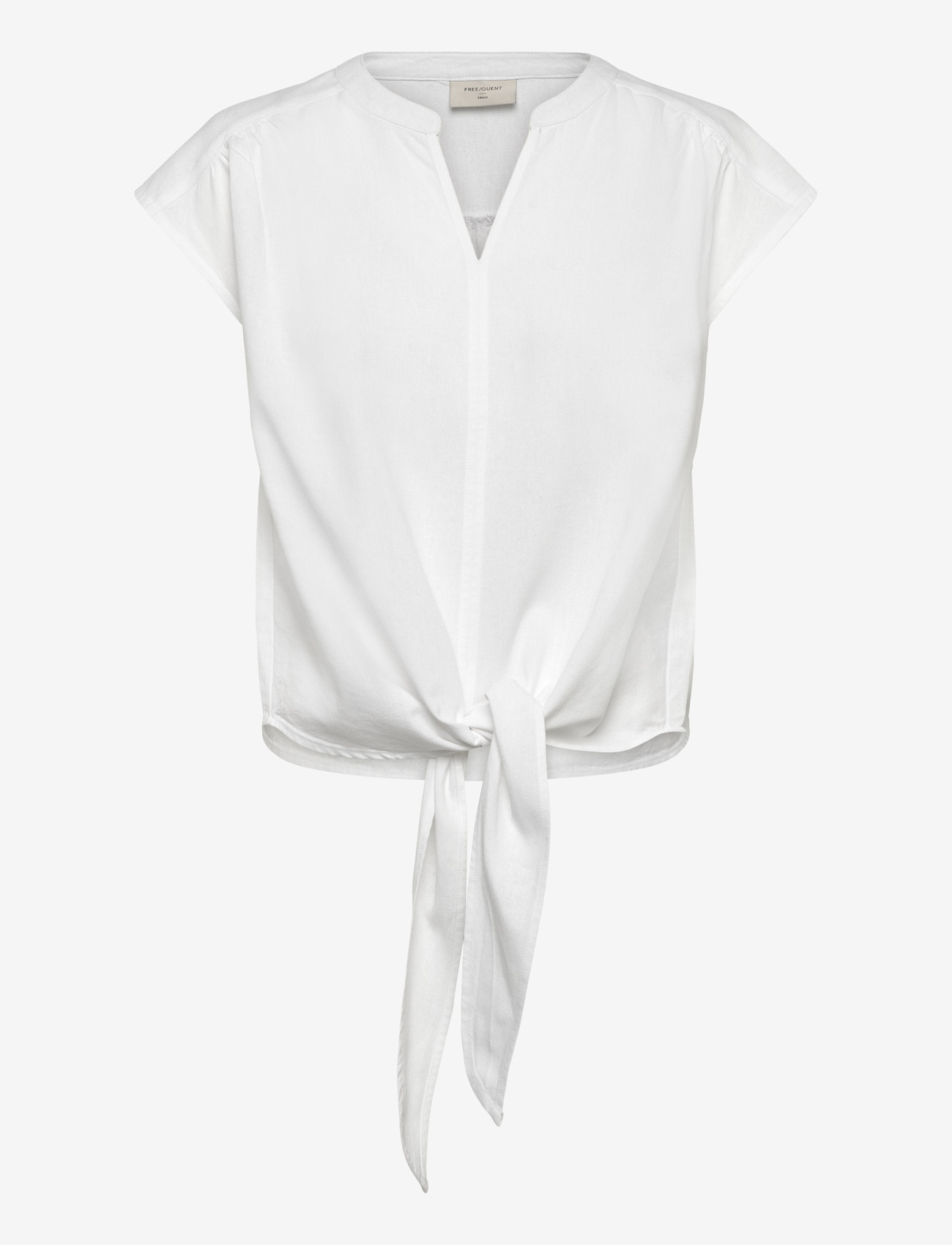 FREE/QUENT - FQLAVISCO-BLOUSE - kurzämlige blusen - brilliant white - 0