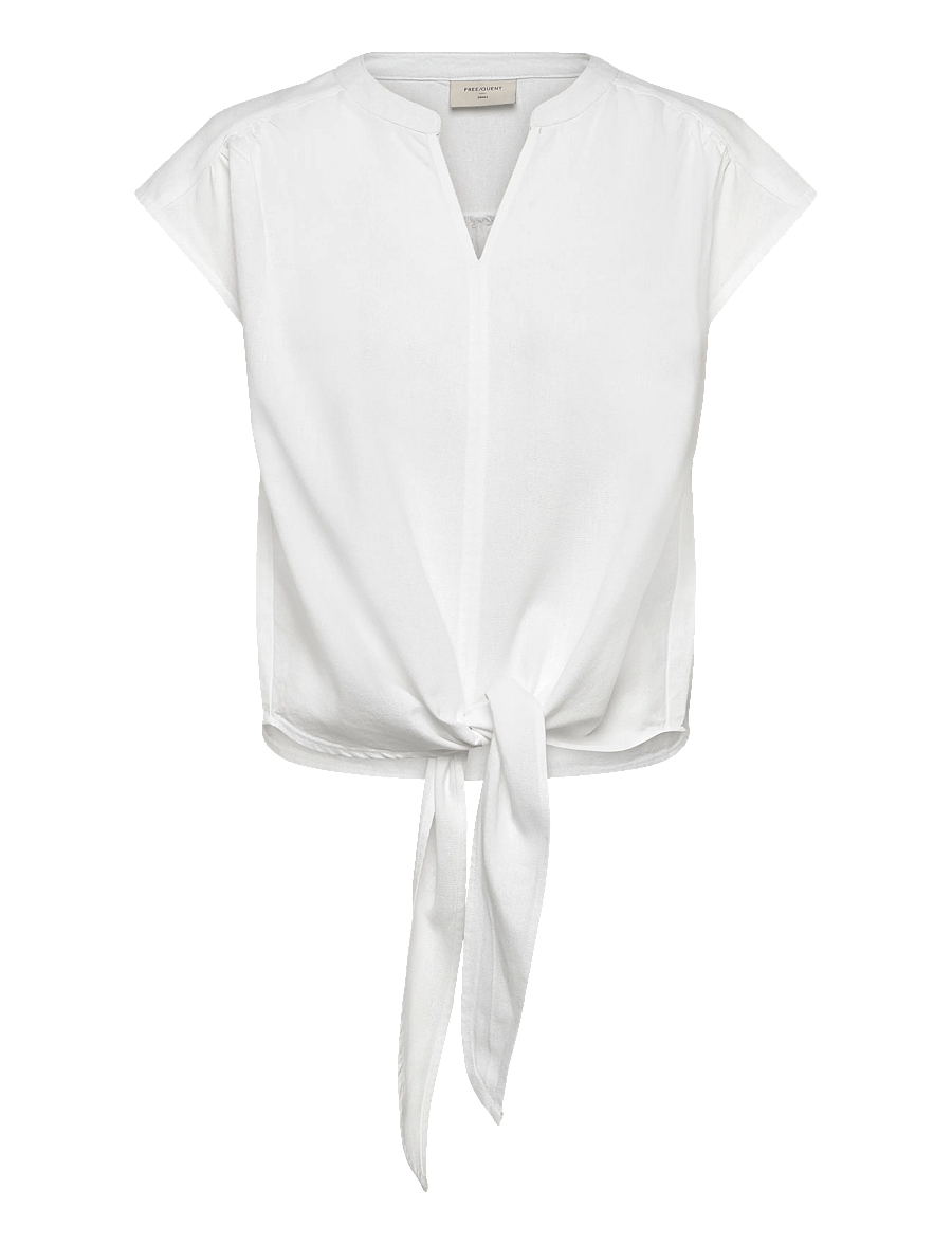 FREE/QUENT - FQLAVISCO-BLOUSE - blouses met korte mouwen - brilliant white - 0