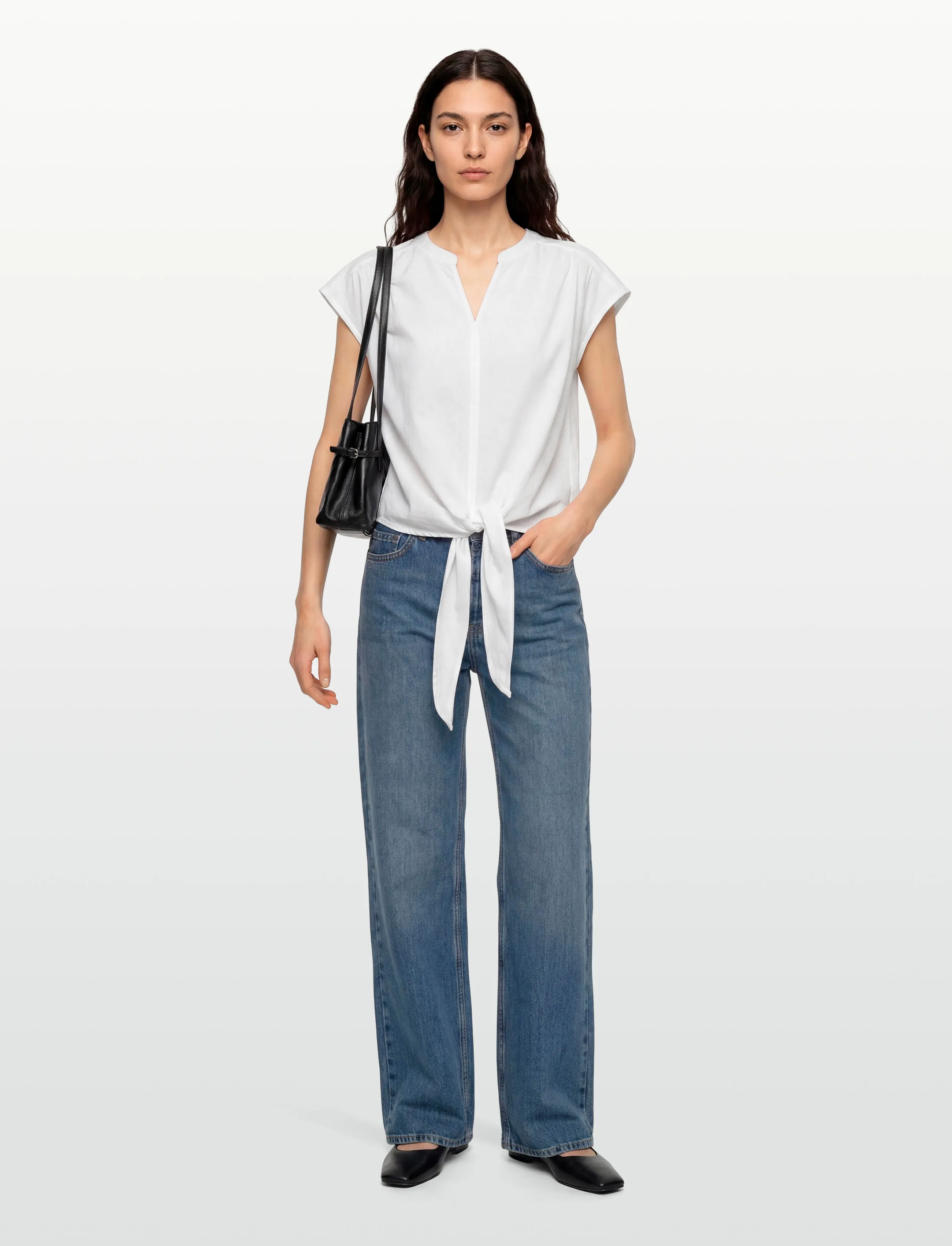 FREE/QUENT Fqlavisco-Blouse, Kvinder, Knytbluse, Hvid, Str: S