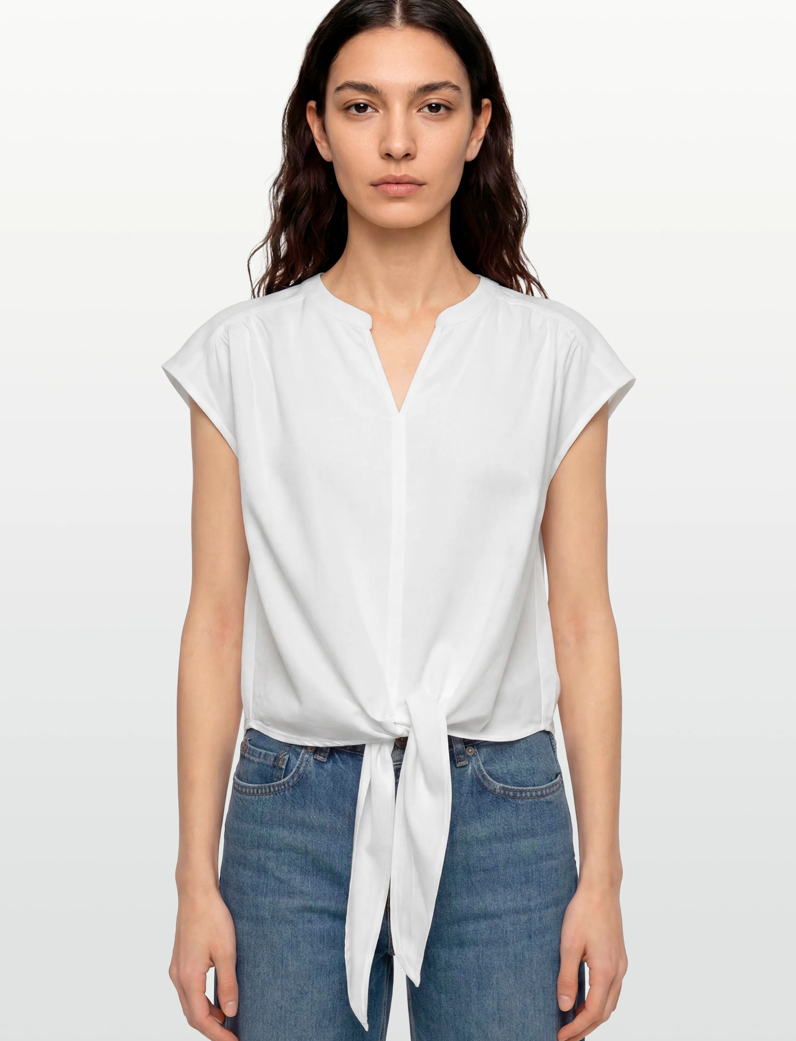 FREE/QUENT - FQLAVISCO-BLOUSE - kortærmede bluser - brilliant white - 3