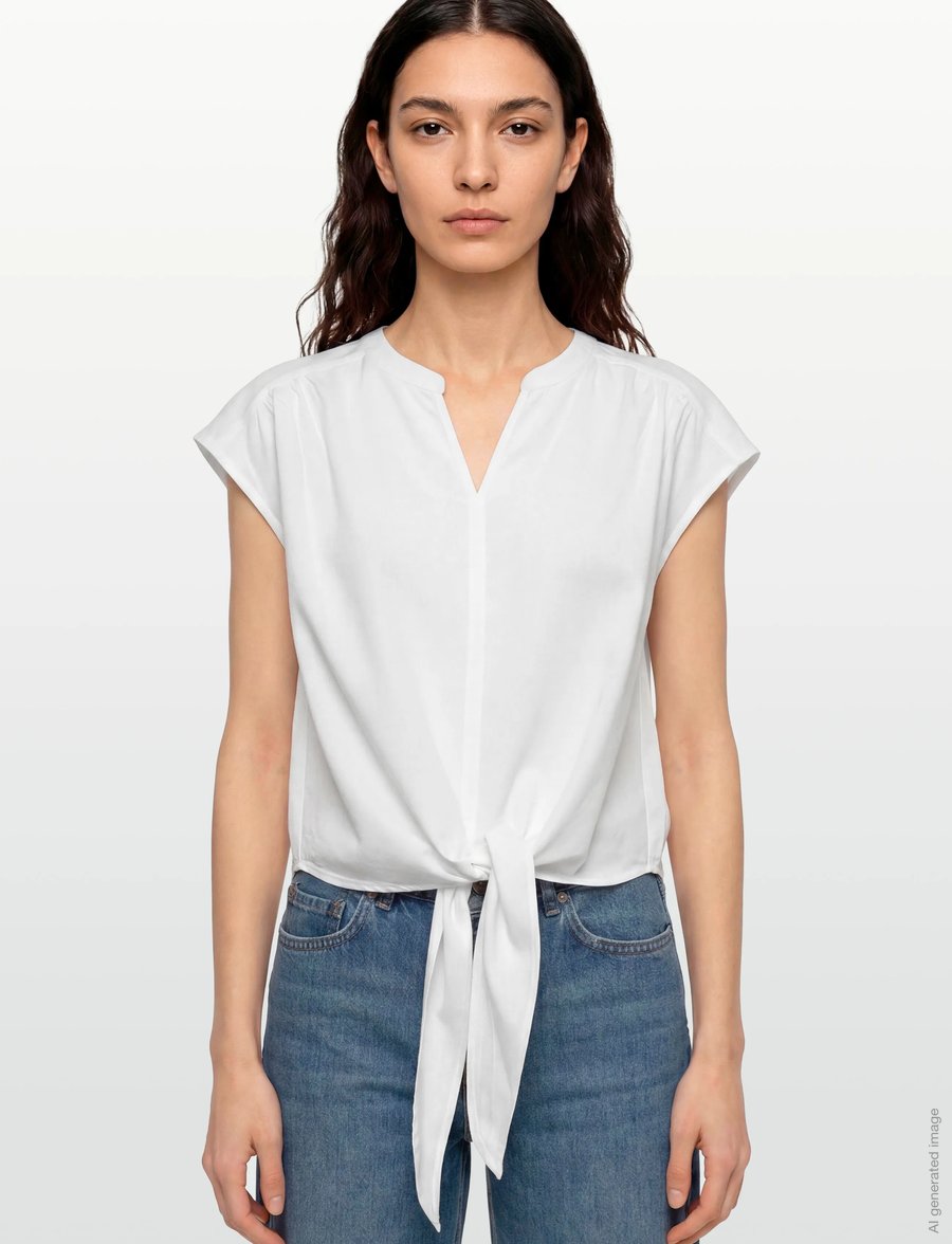 FREE/QUENT - FQLAVISCO-BLOUSE - kortærmede bluser - brilliant white - 3