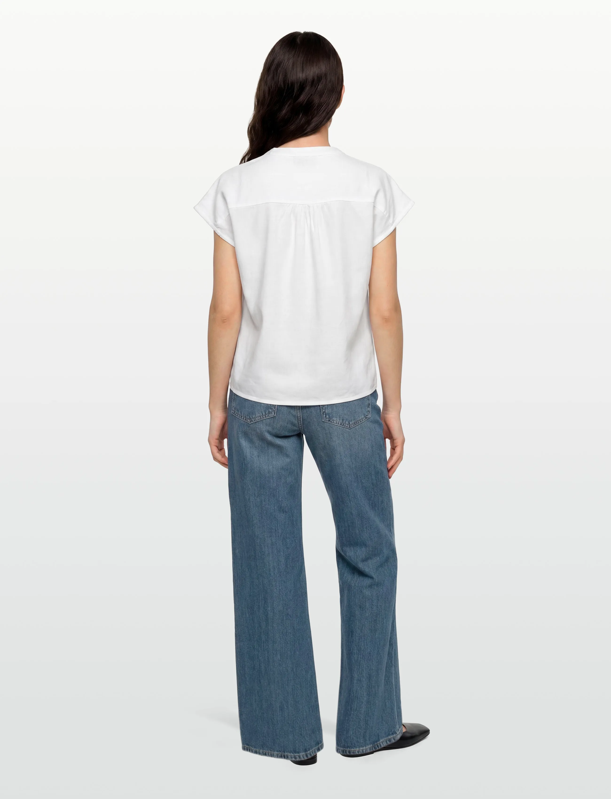 FREE/QUENT - FQLAVISCO-BLOUSE - kortærmede bluser - brilliant white - 4