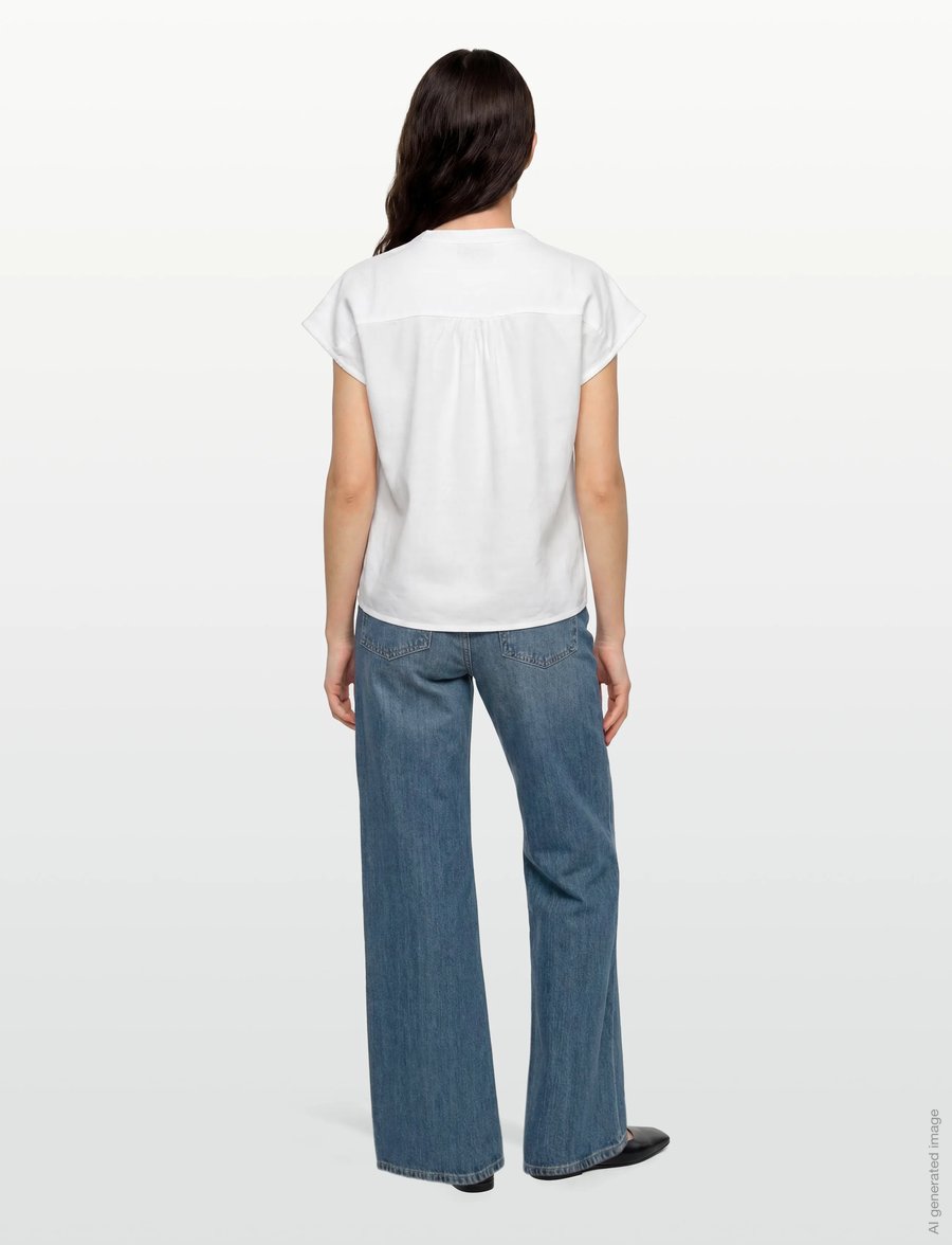 FREE/QUENT - FQLAVISCO-BLOUSE - kortærmede bluser - brilliant white - 4
