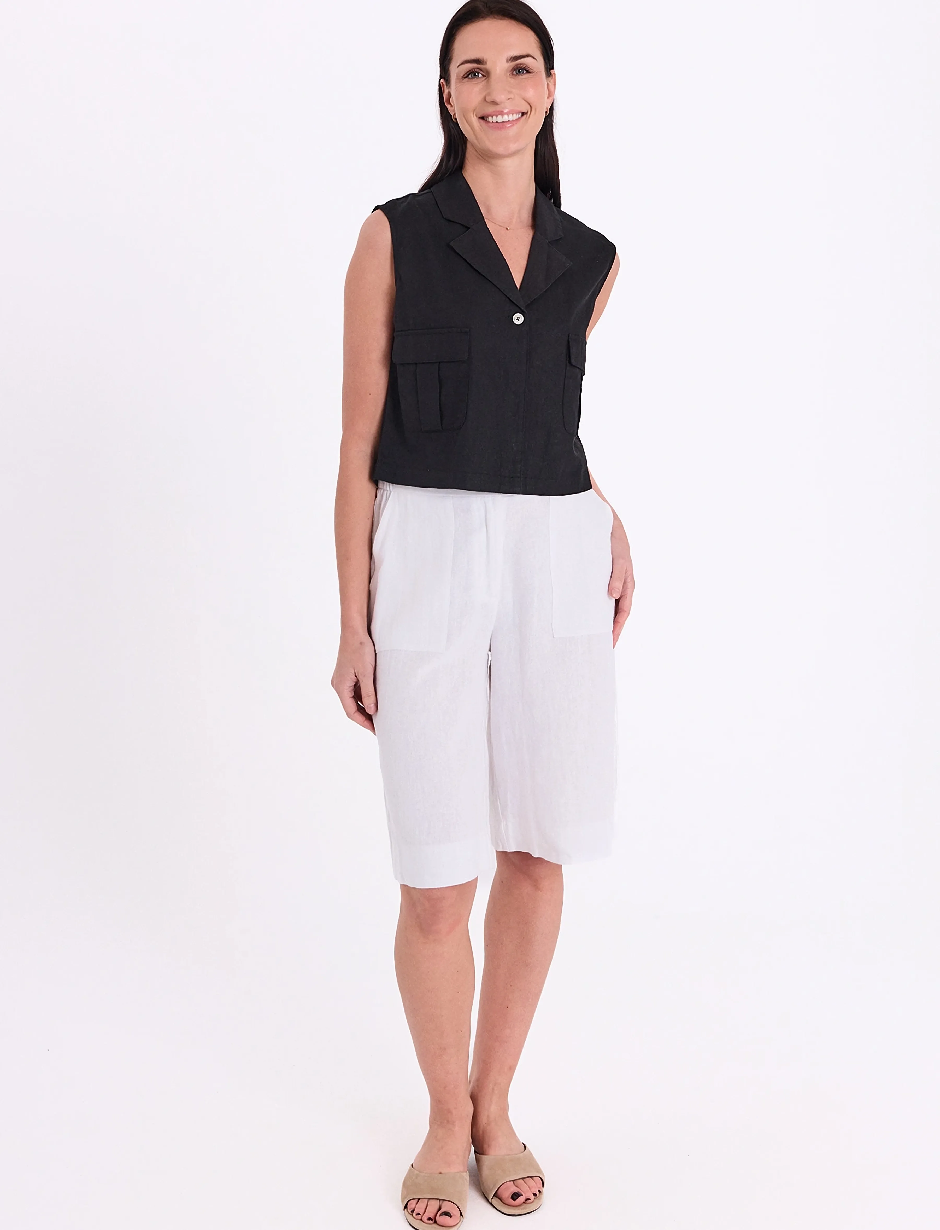 FREE/QUENT Fqlava-Waistcoat, XL, Black, Blazere > Blazere Uden Ærmer, Dame