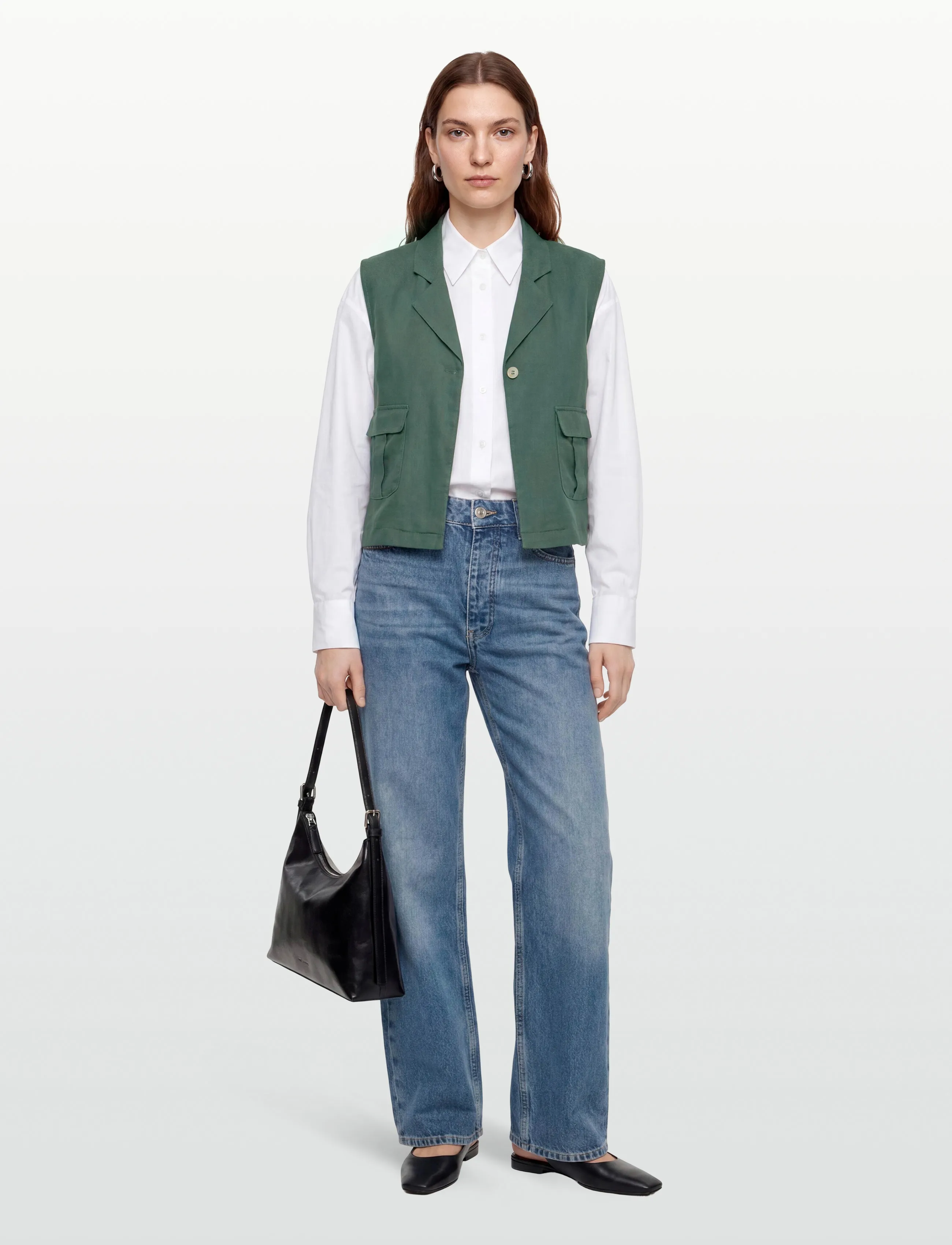 FREE/QUENT Fqlava-Waistcoat, XXL, Green, Blazere > Blazere Uden Ærmer, Dame