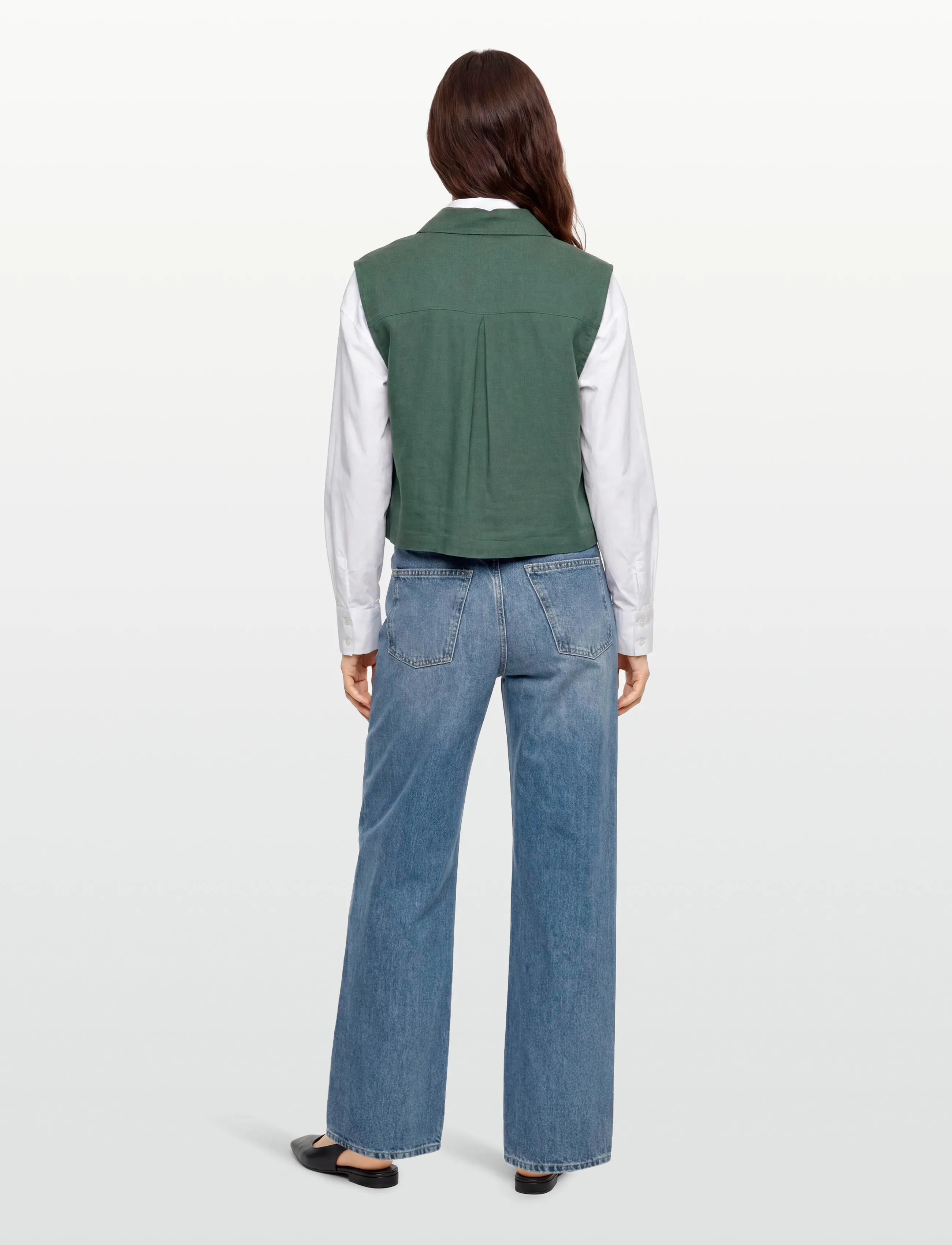 FREE/QUENT - FQLAVA-WAISTCOAT - feestelijke kleding voor outlet-prijzen - dark forest - 4