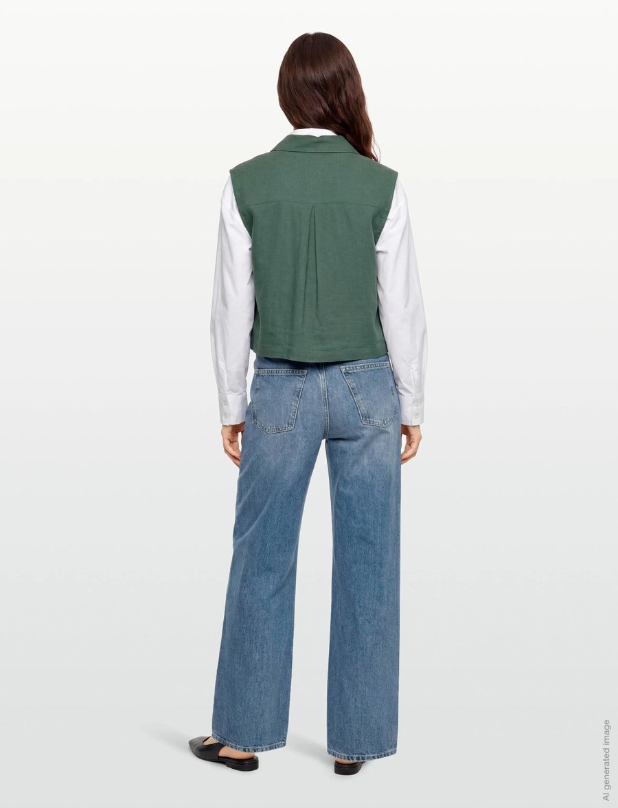 FREE/QUENT - FQLAVA-WAISTCOAT - kamizelki - dark forest - 4