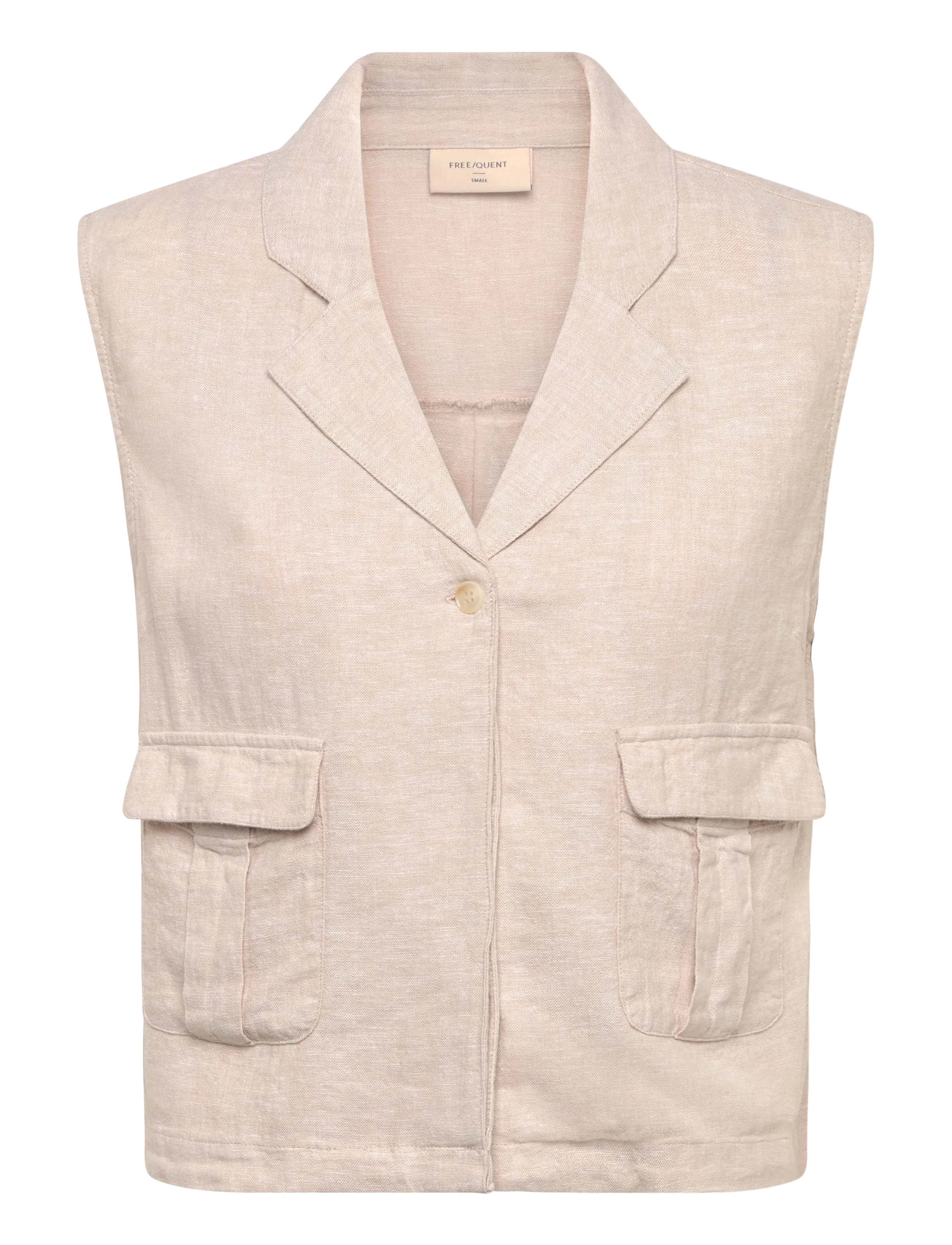 FREE/QUENT FQLAVA-WAISTCOAT - Kleidung - MOONBEAM MELANGE / cream