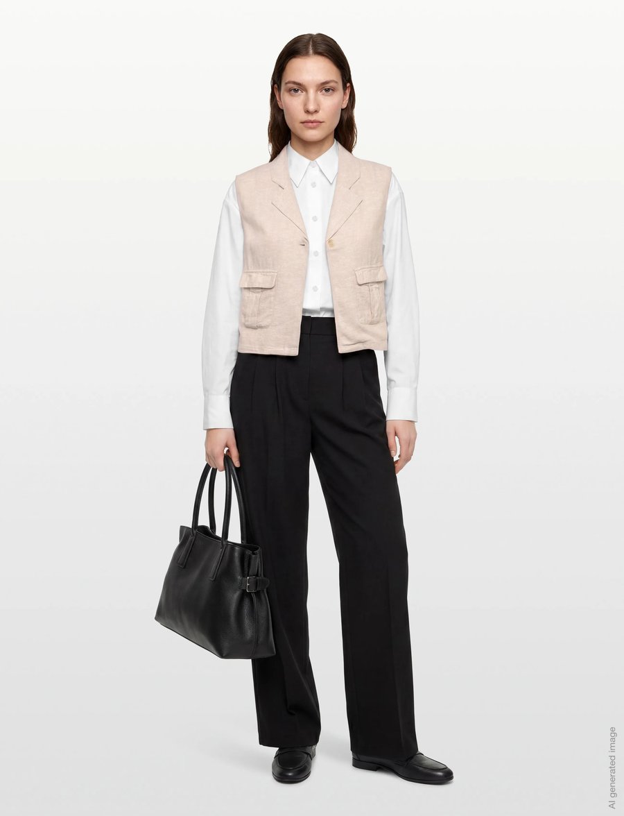 FREE/QUENT - FQLAVA-WAISTCOAT - Ülikonna vestid - moonbeam melange - 0