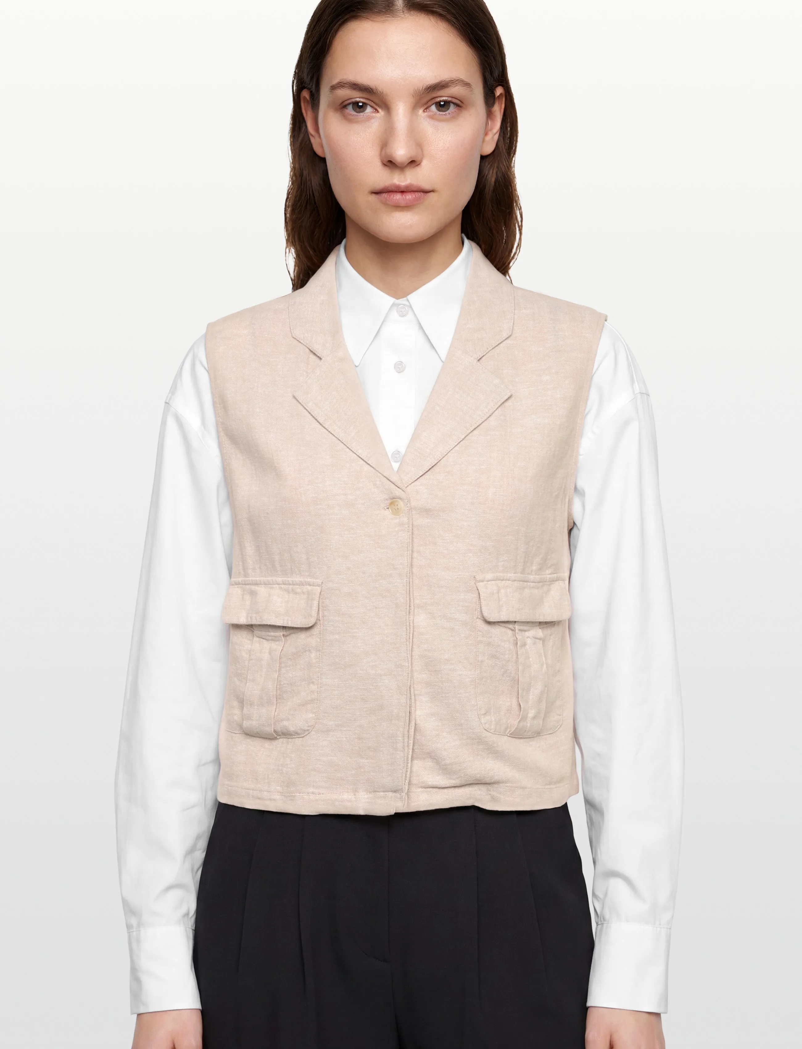 FREE/QUENT - FQLAVA-WAISTCOAT - party wear at outlet prices - moonbeam melange - 3