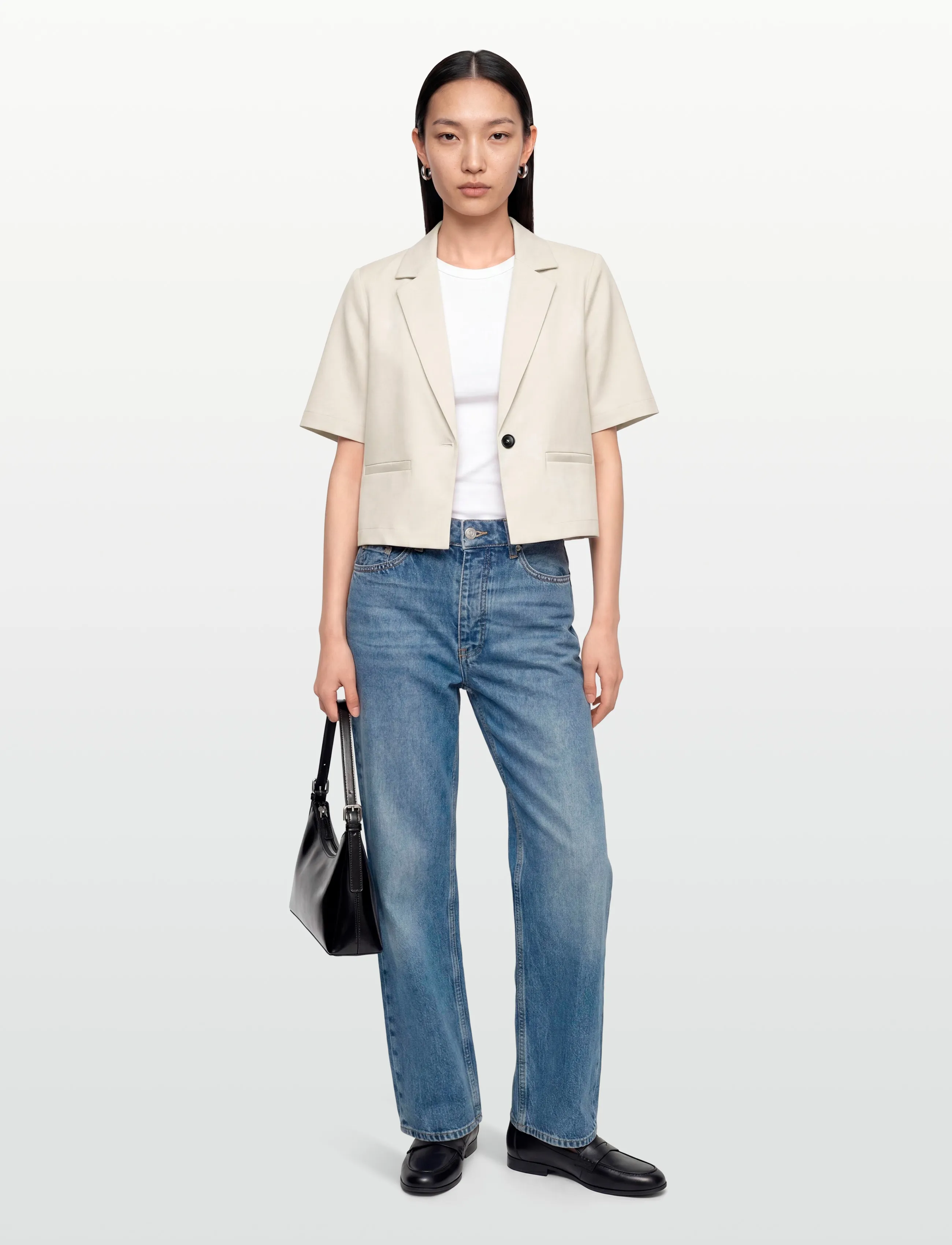 FREE/QUENT Fqmaeve-Blazer, XXL, Blazer, Creme - Cropped Frauen