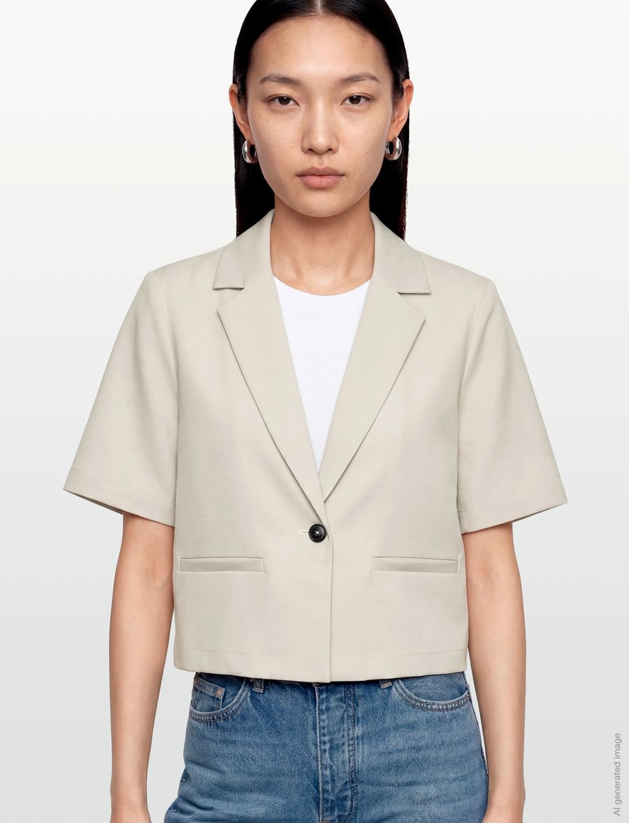 FREE/QUENT - FQMAEVE-BLAZER - cropped-blazer - moonbeam - 3