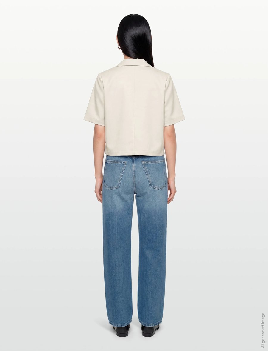 FREE/QUENT - FQMAEVE-BLAZER - cropped-blazer - moonbeam - 4