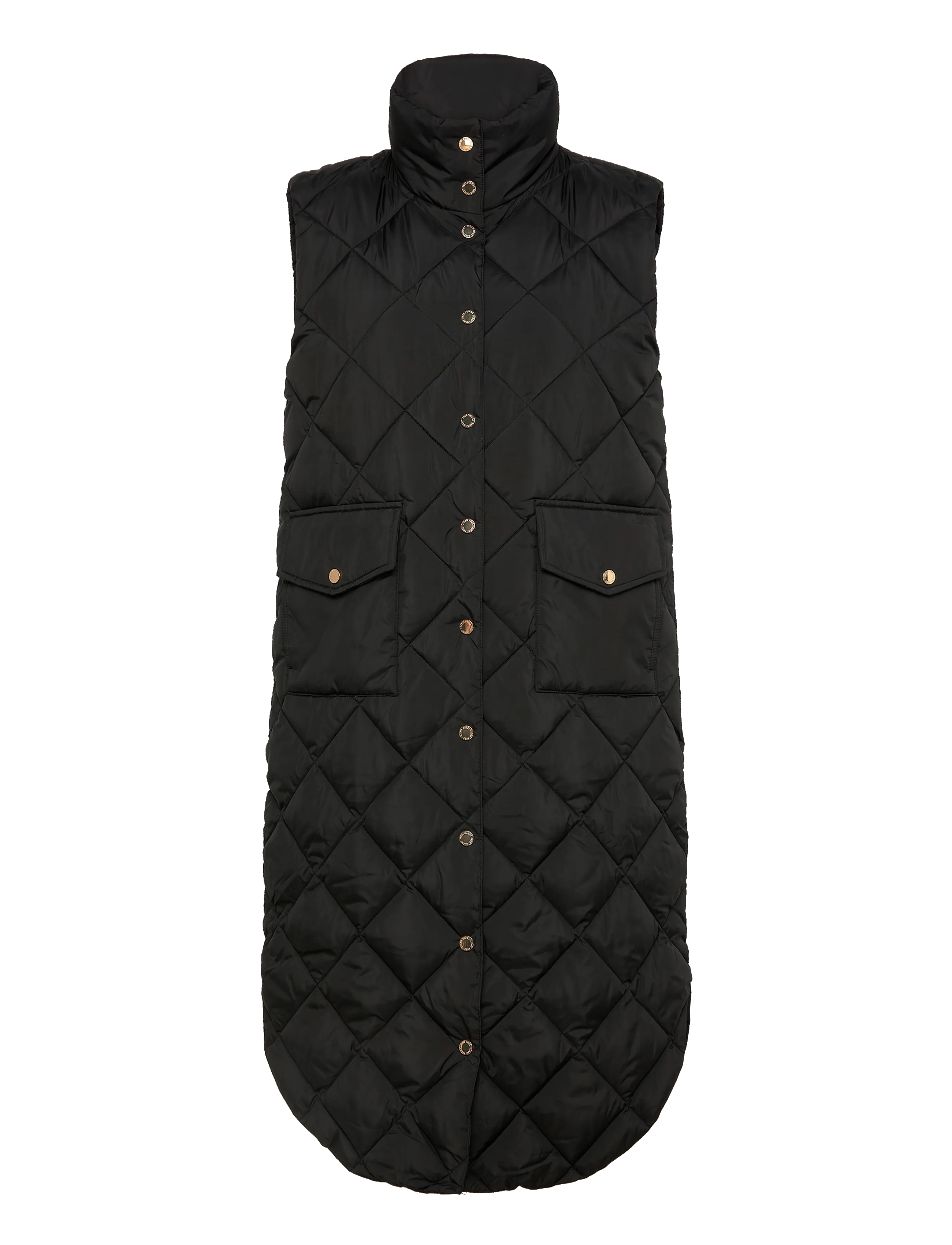 FREE/QUENT FQOLGA-WAISTCOAT - Down jackets - BLACK / black