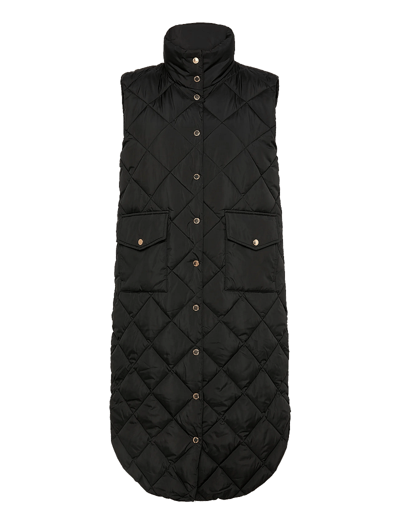FREE/QUENT - FQOLGA-WAISTCOAT - forårsjakker - black - 0