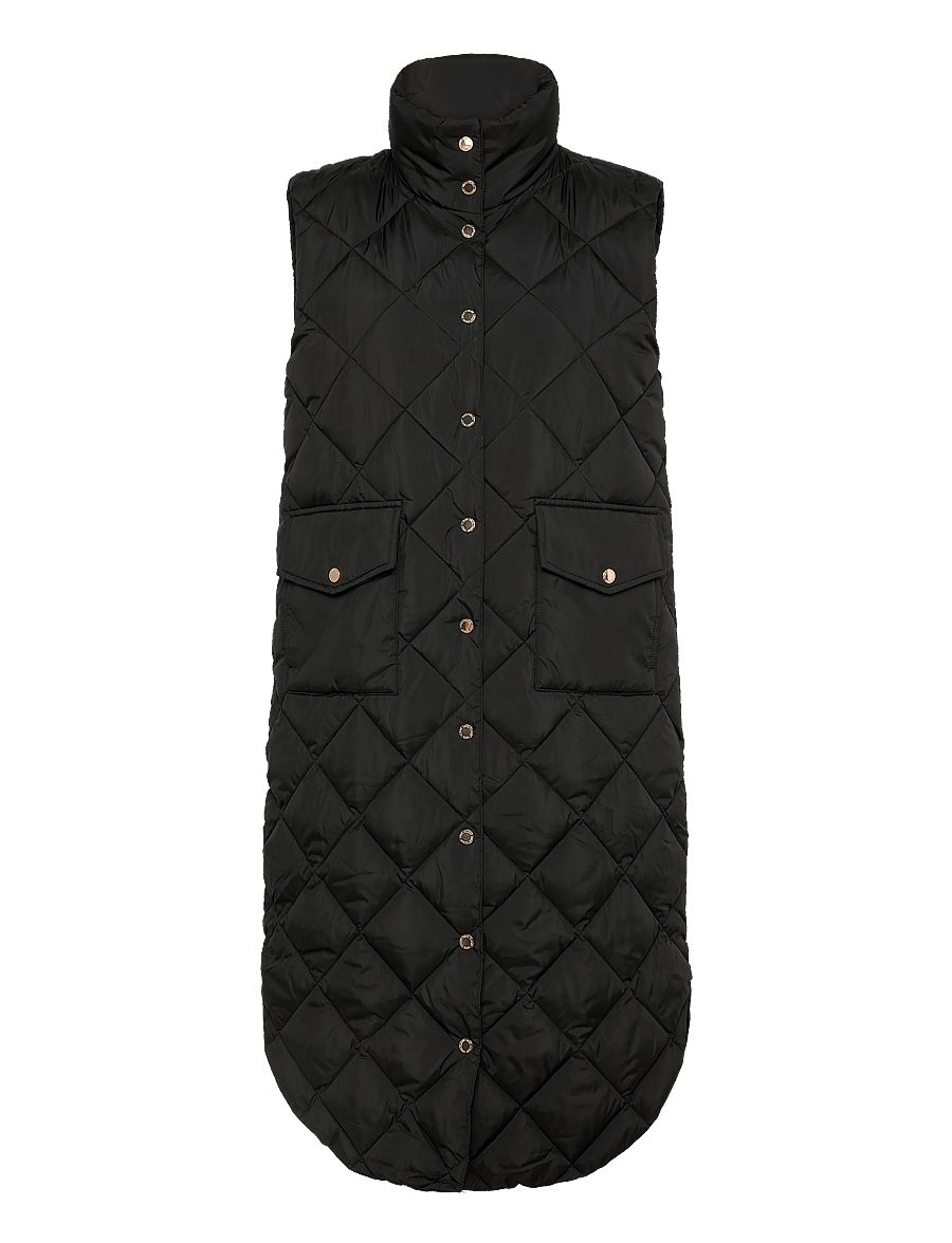 FREE/QUENT - FQOLGA-WAISTCOAT - lentejassen - black - 0