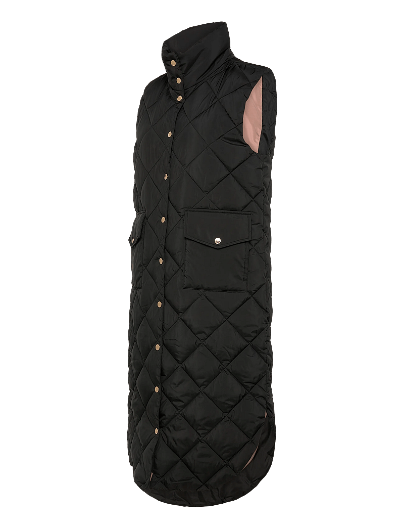 FREE/QUENT - FQOLGA-WAISTCOAT - forårsjakker - black - 3