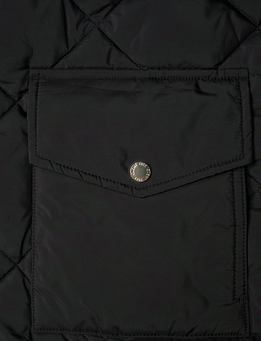 FREE/QUENT - FQOLGA-WAISTCOAT - lentejassen - black - 5
