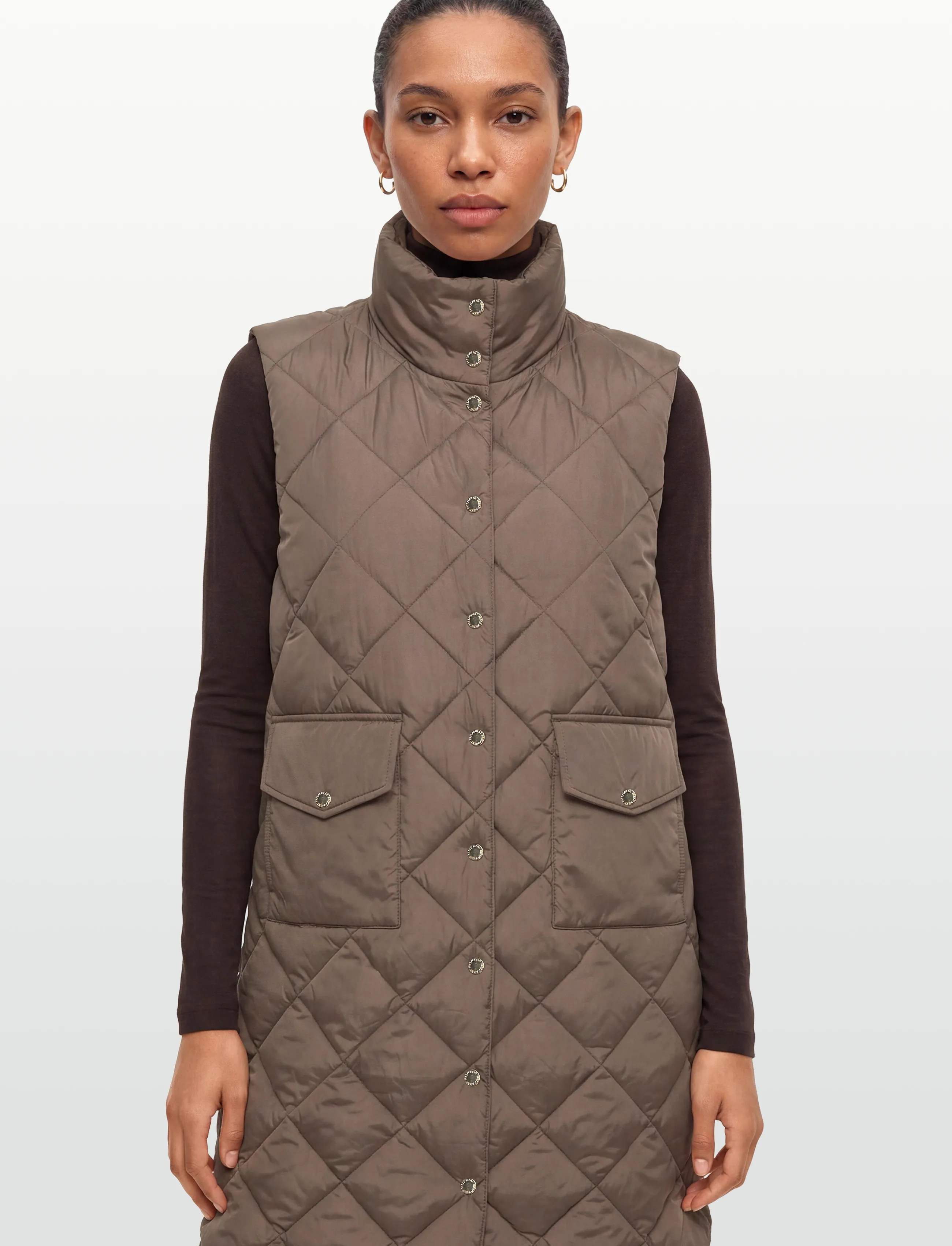 FREE/QUENT - FQOLGA-WAISTCOAT - overtøj - morel - 5