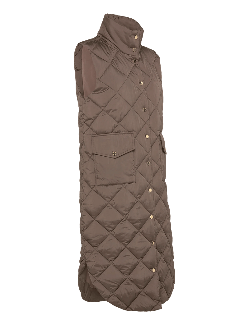 FREE/QUENT - FQOLGA-WAISTCOAT - vorjakkar - morel - 3