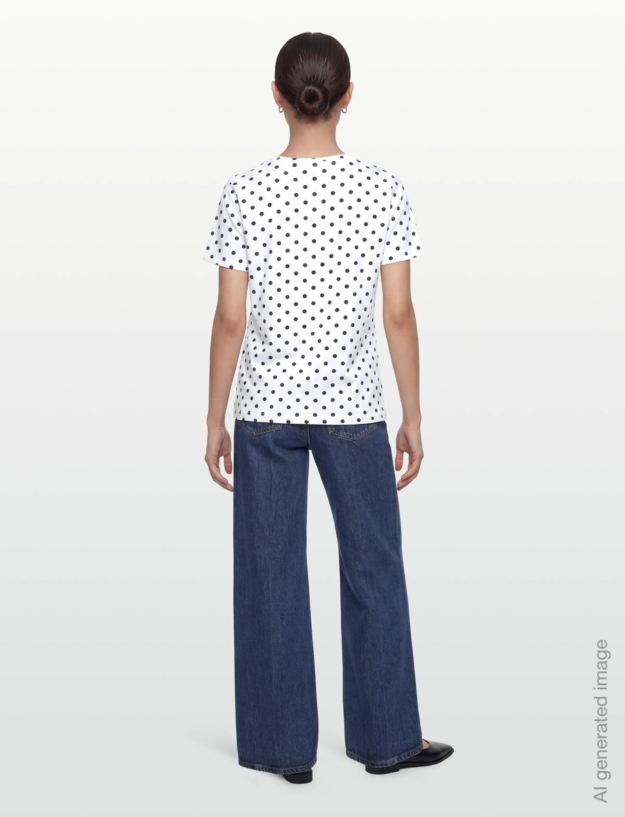 FREE/QUENT - FQVIVA-TEE - t-shirts - brilliant white w. black - 4