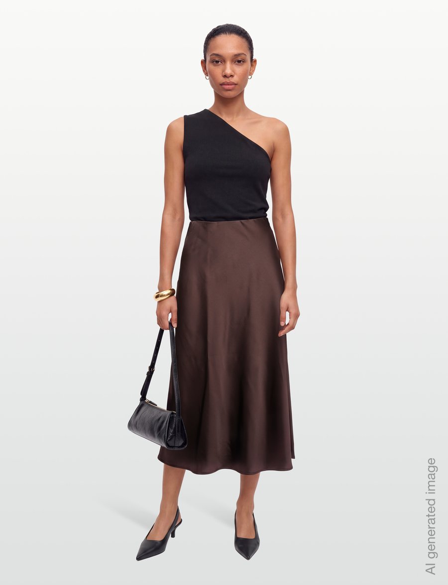 FREE/QUENT - FQDOVA-SKIRT - satinnederdele - mole - 0