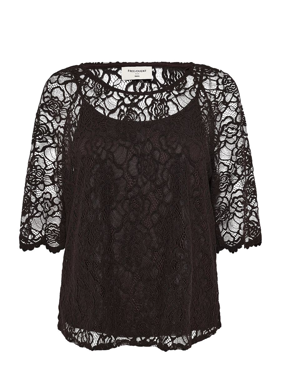 FREE/QUENT - FQMALLY-BLOUSE - kortærmede bluser - mole - 0