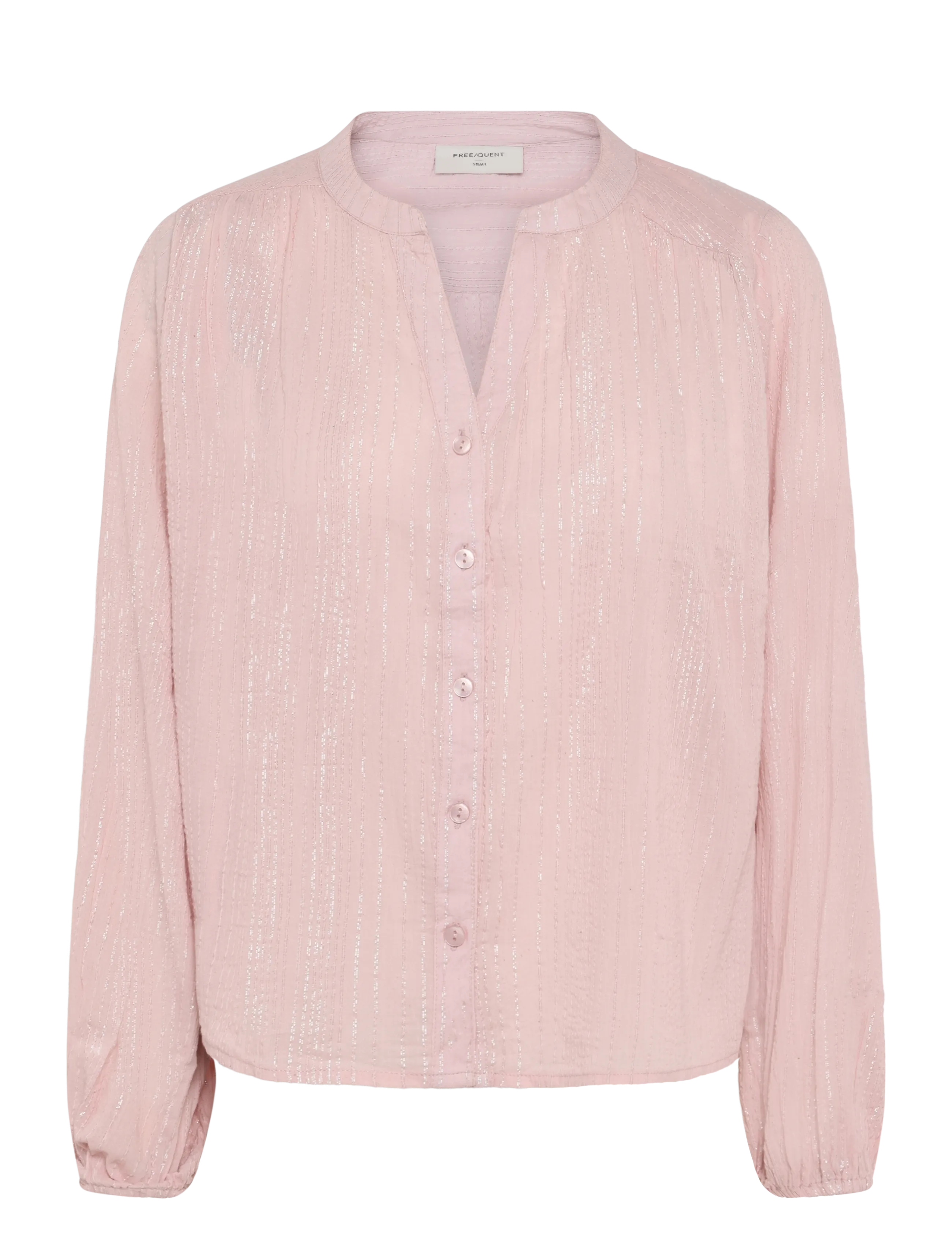 FREE/QUENT FQILONA-SHIRT - Long-sleeved shirts - PALE MAUVE W. SILVER / pink/rose