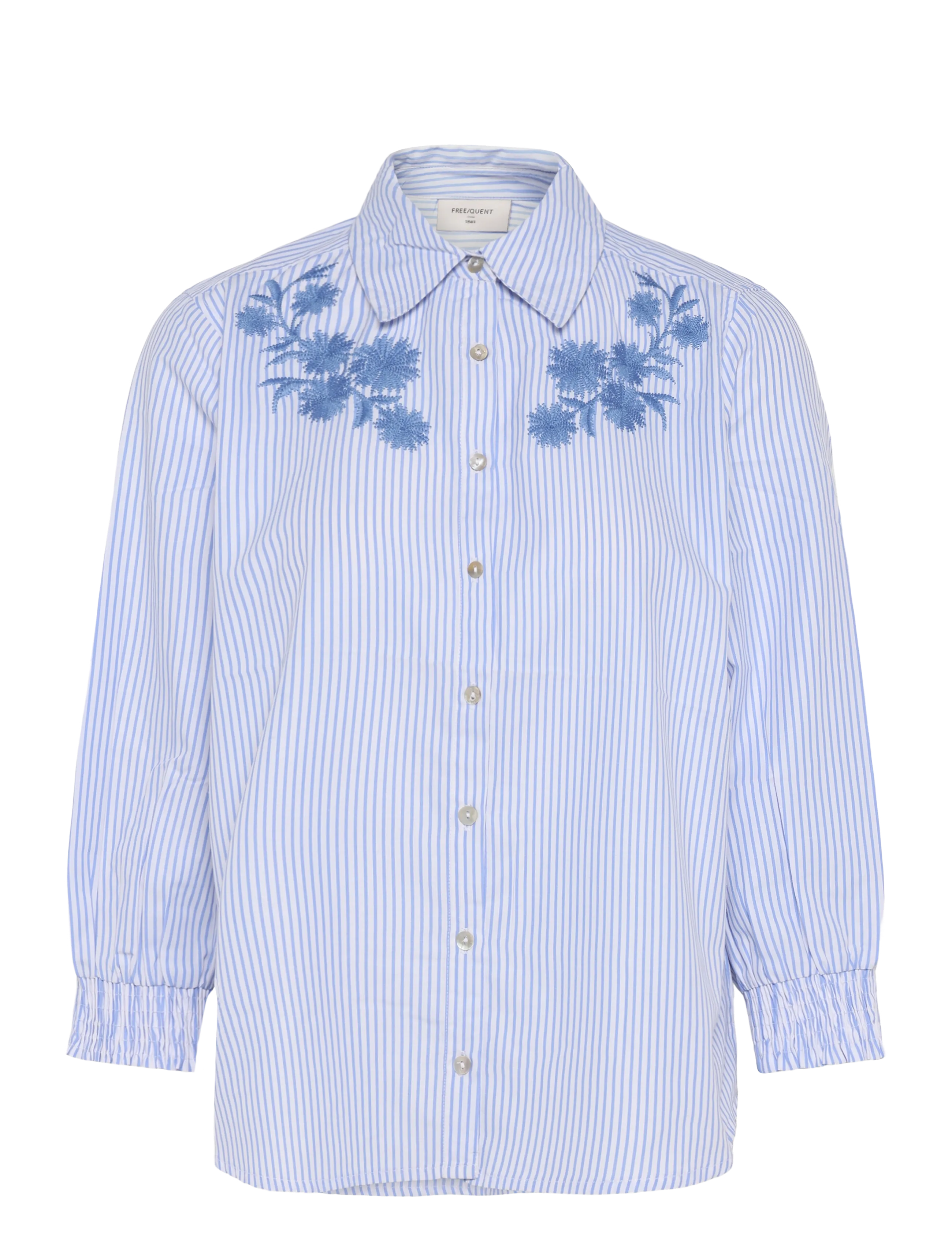 FREE/QUENT FQESEVALINA-SHIRT - Hemden - STAR OFF-WHITE W. DELLA R BLUE / white